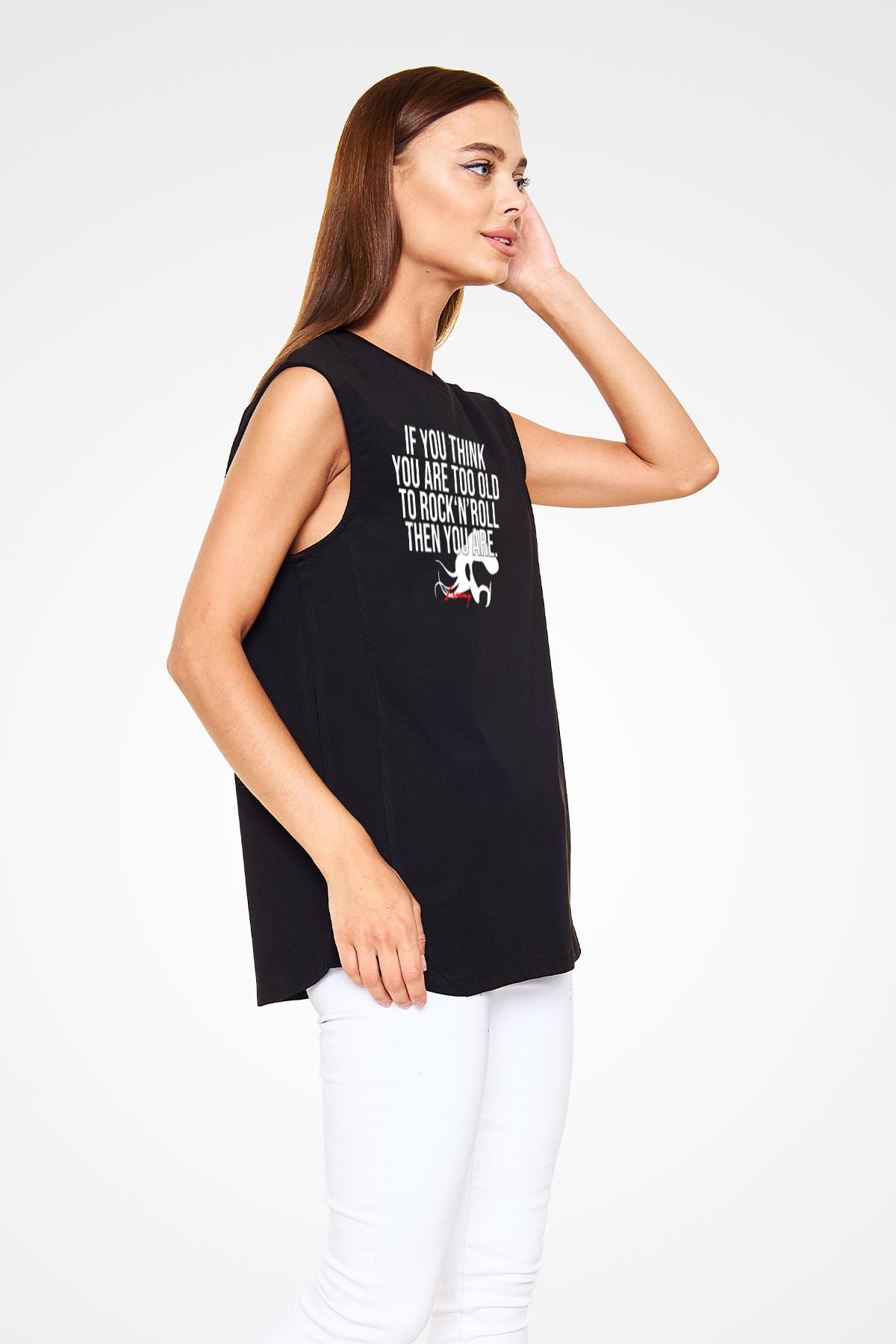 Lemmy Siyah Unisex Kolsuz Tişört