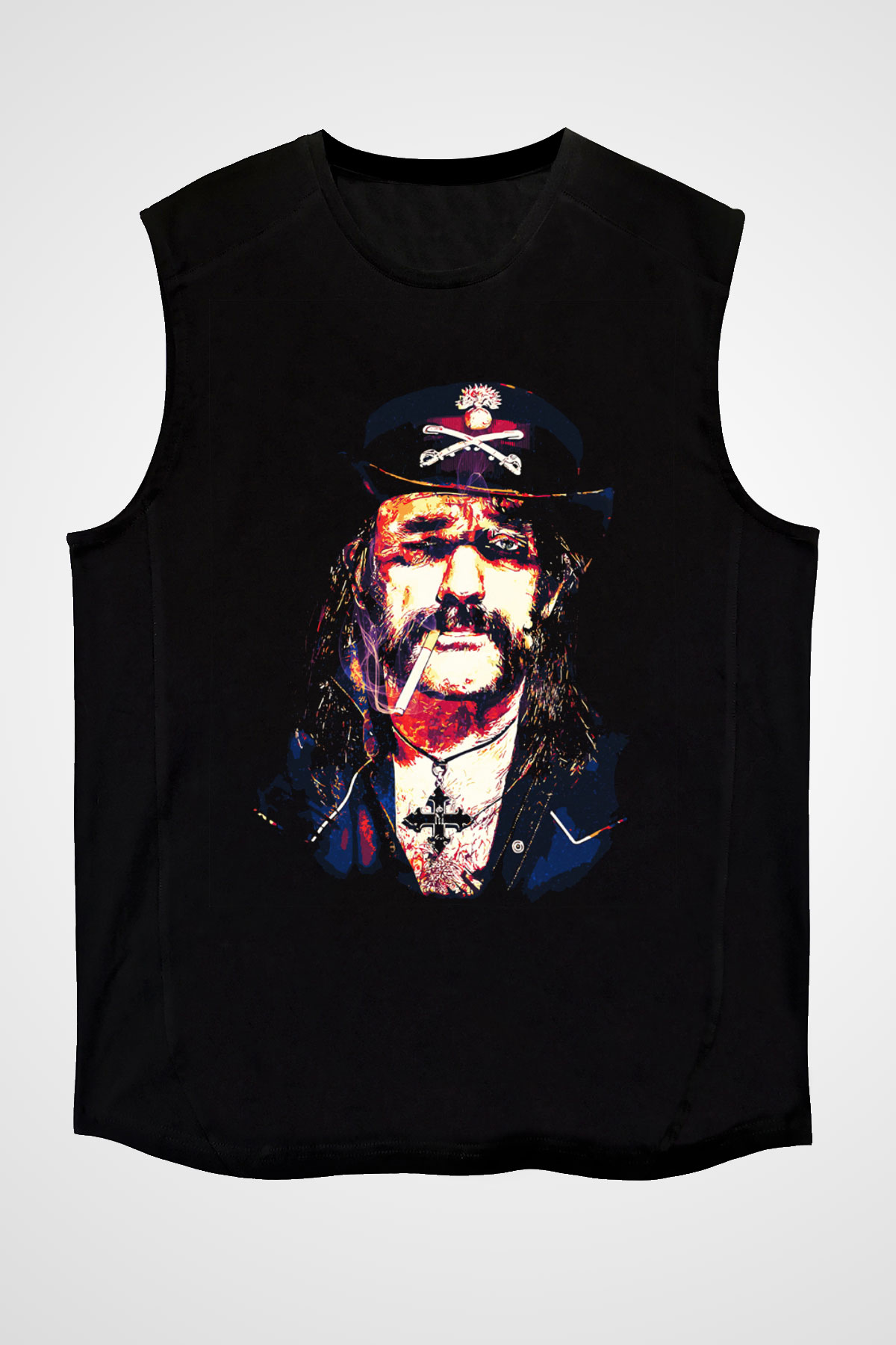 Lemmy Siyah Unisex Kolsuz Tişört