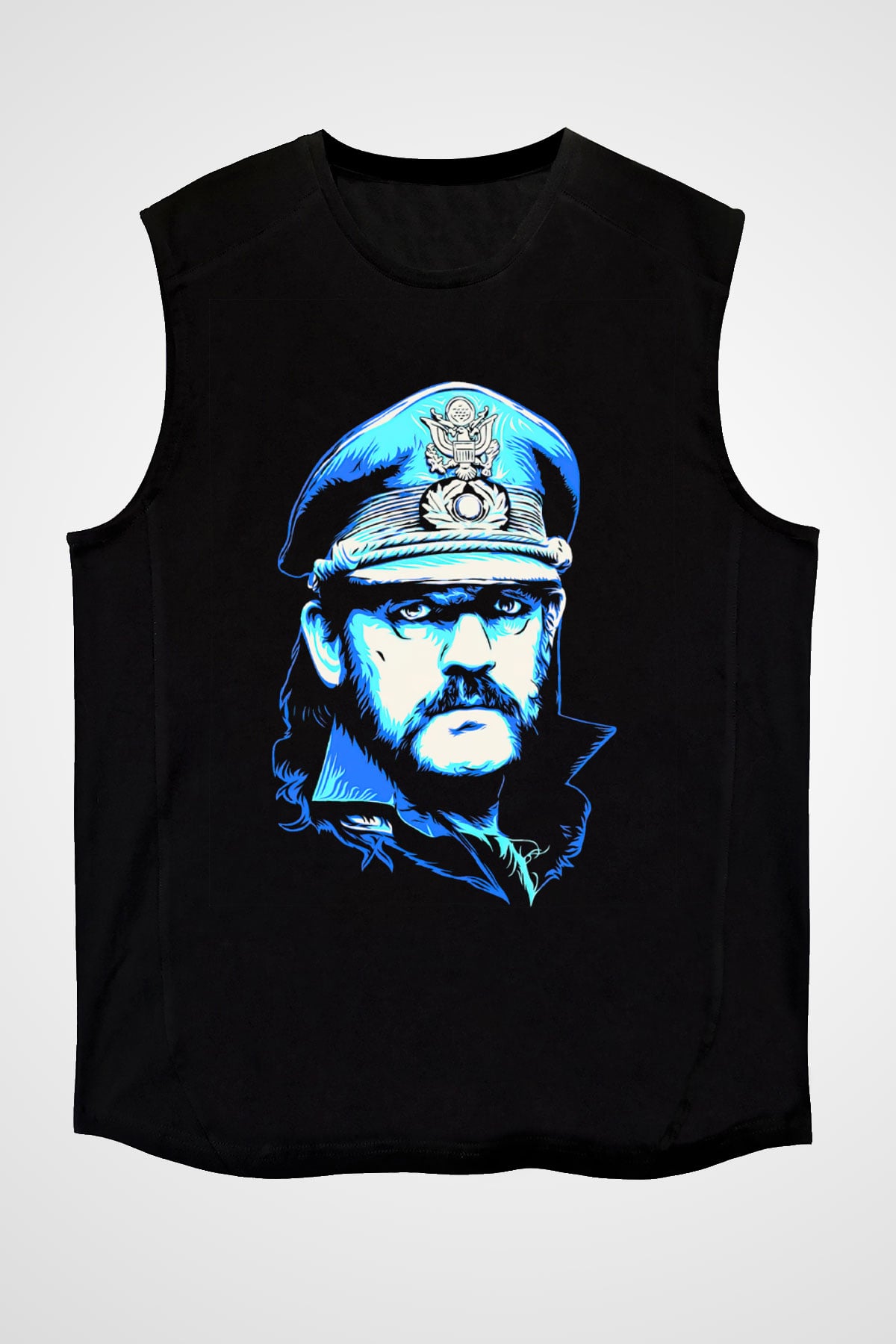 Lemmy Siyah Unisex Kolsuz Tişört