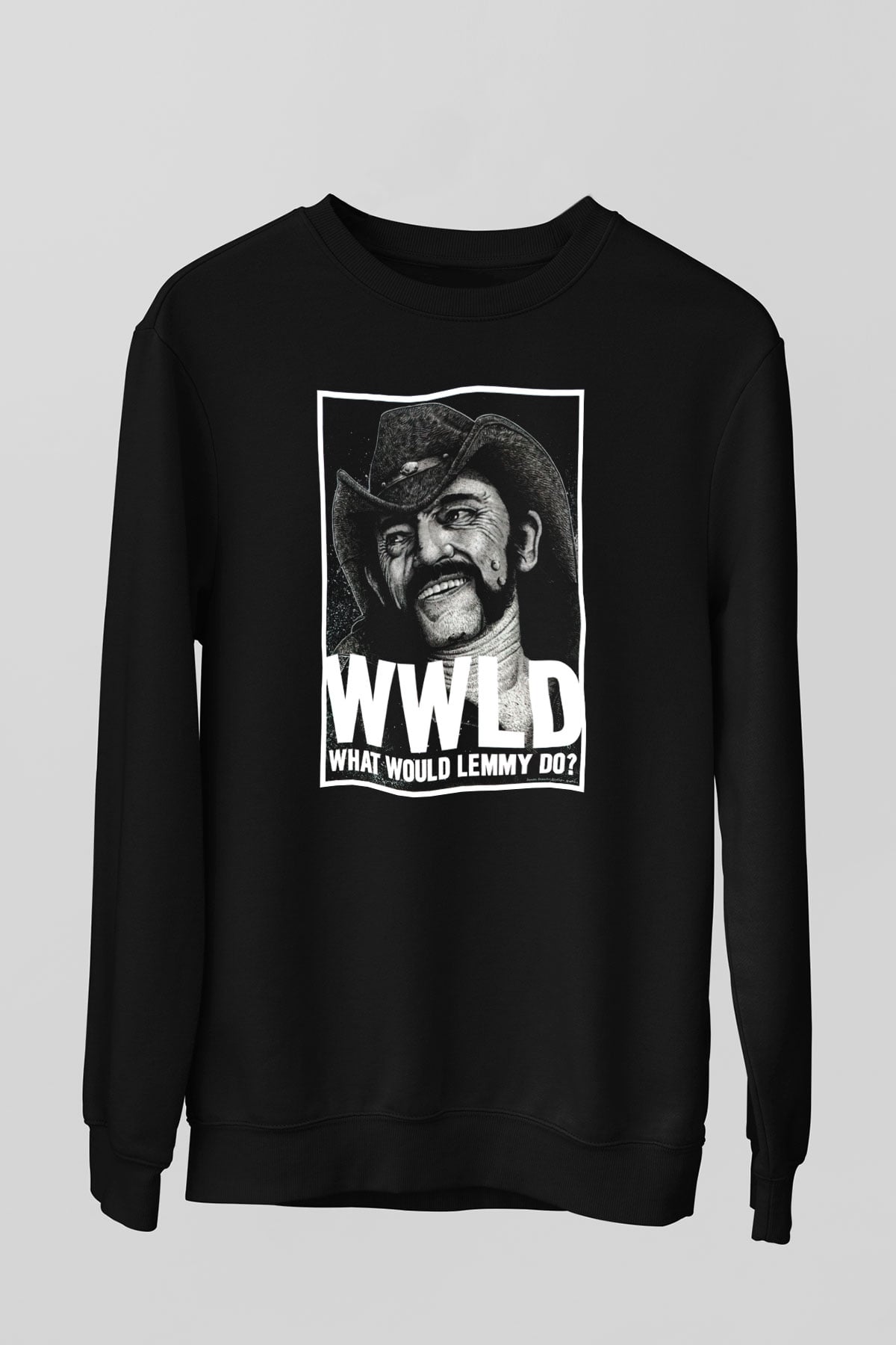 Lemmy Siyah Unisex Sweatshirt