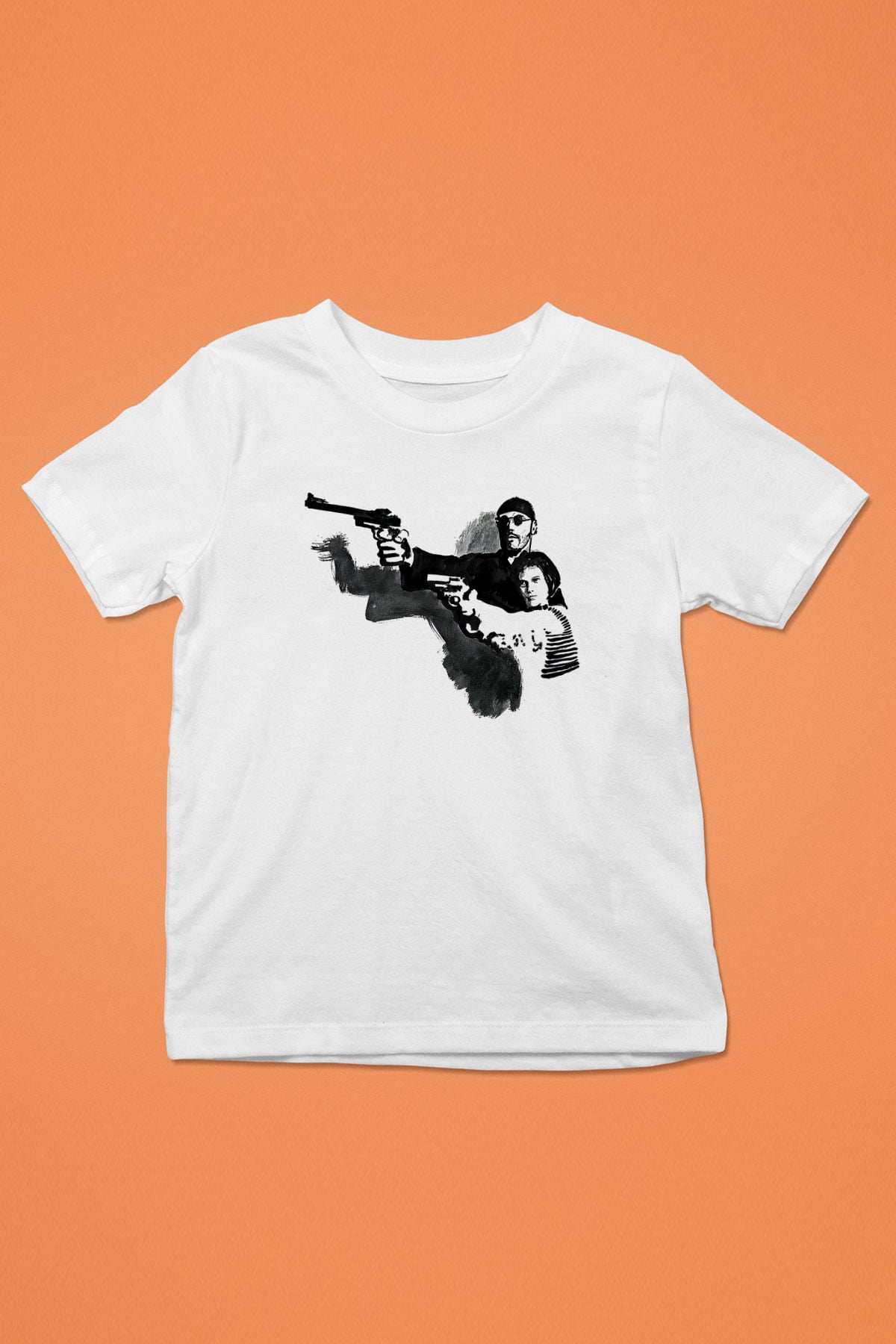 Leon Baskılı Beyaz Unisex Beyaz Çocuk Tişört - Tshirt
