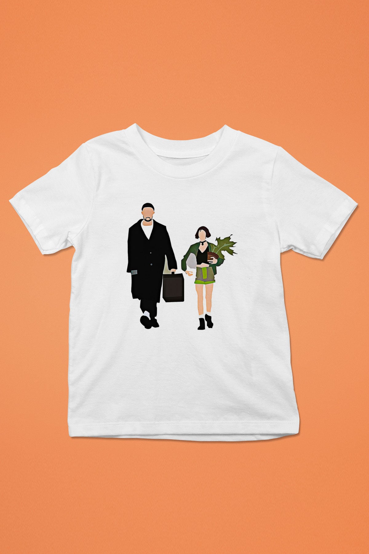 Leon Baskılı Beyaz Unisex Beyaz Çocuk Tişört - Tshirt