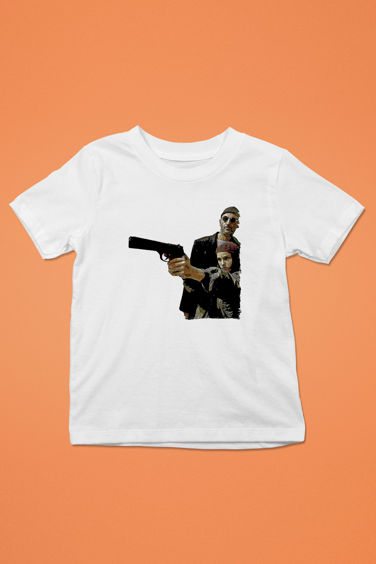 Leon Baskılı Beyaz Unisex Beyaz Çocuk Tişört - Tshirt