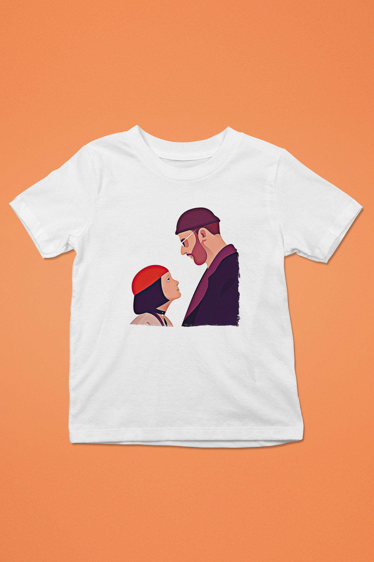 Leon Baskılı Beyaz Unisex Beyaz Çocuk Tişört - Tshirt