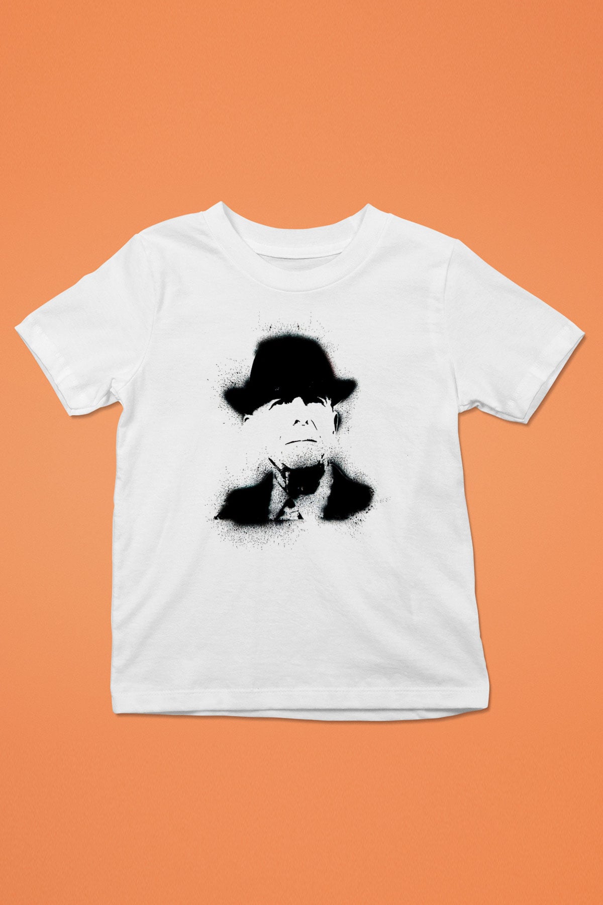 Leonard Cohen Baskılı Beyaz Unisex Beyaz Çocuk Tişört - Tshirt