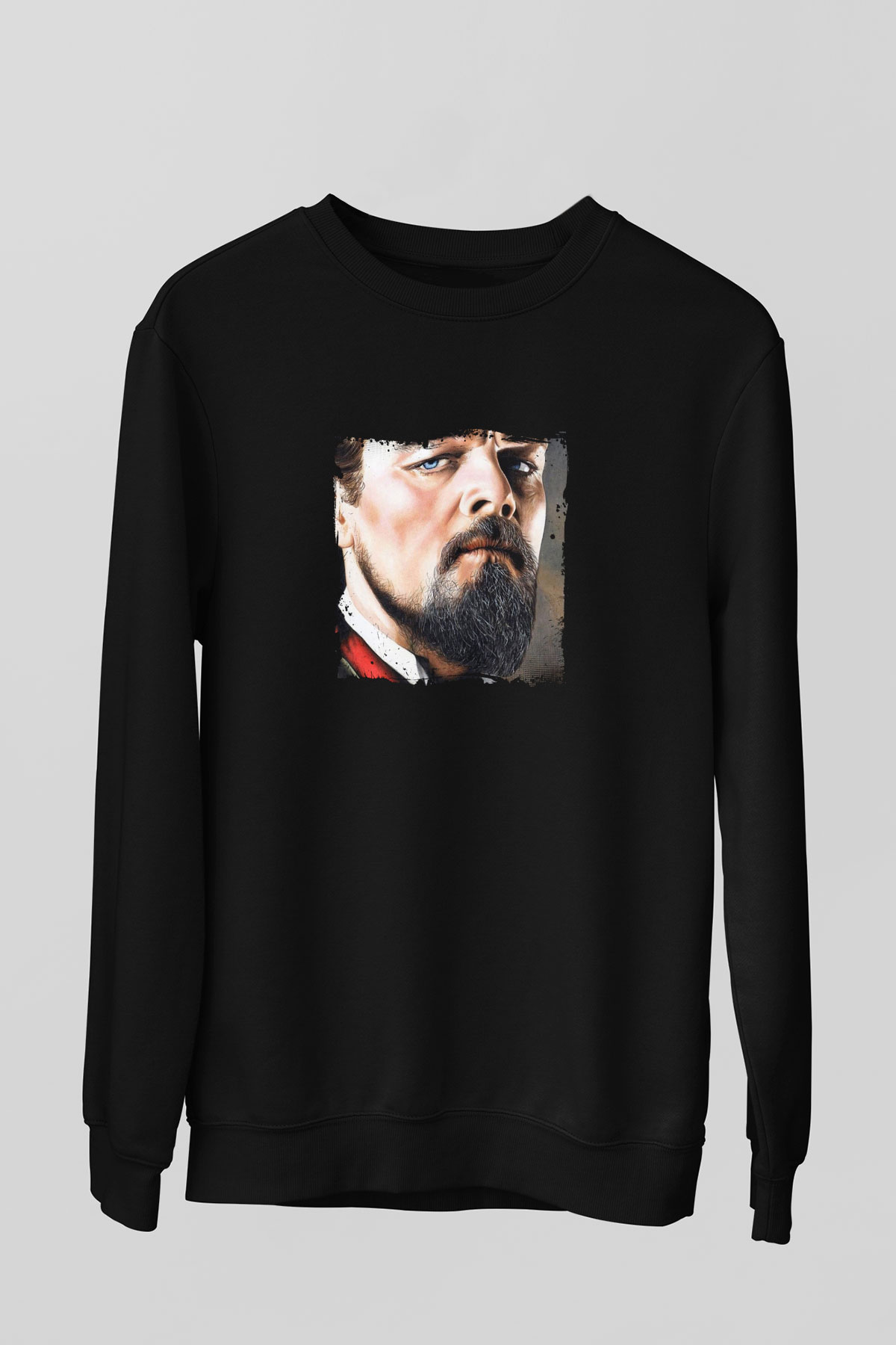 Leonardo DiCaprio Baskılı Unisex Siyah Sweatshirt