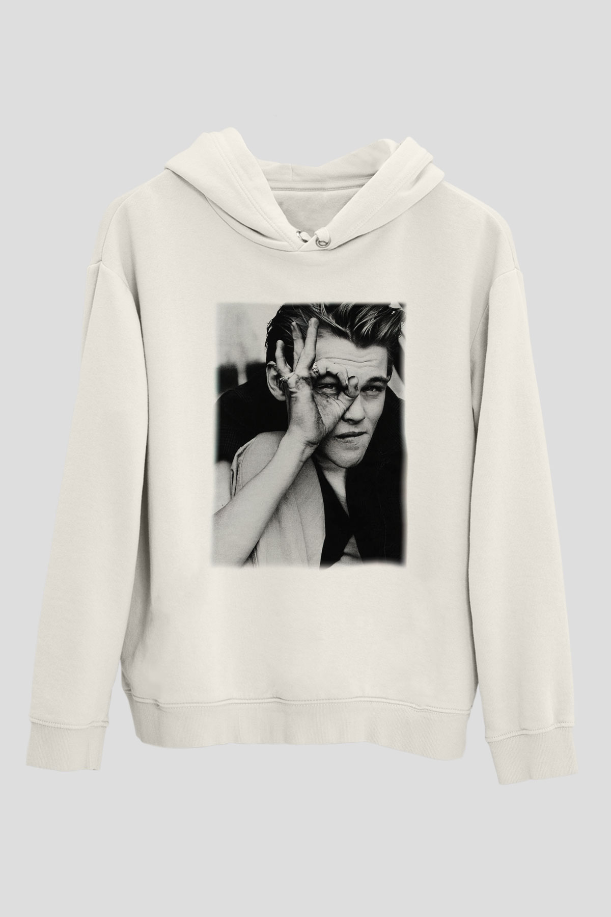 Leonardo DiCaprio Beyaz Unisex Kapşonlu Sweatshirt