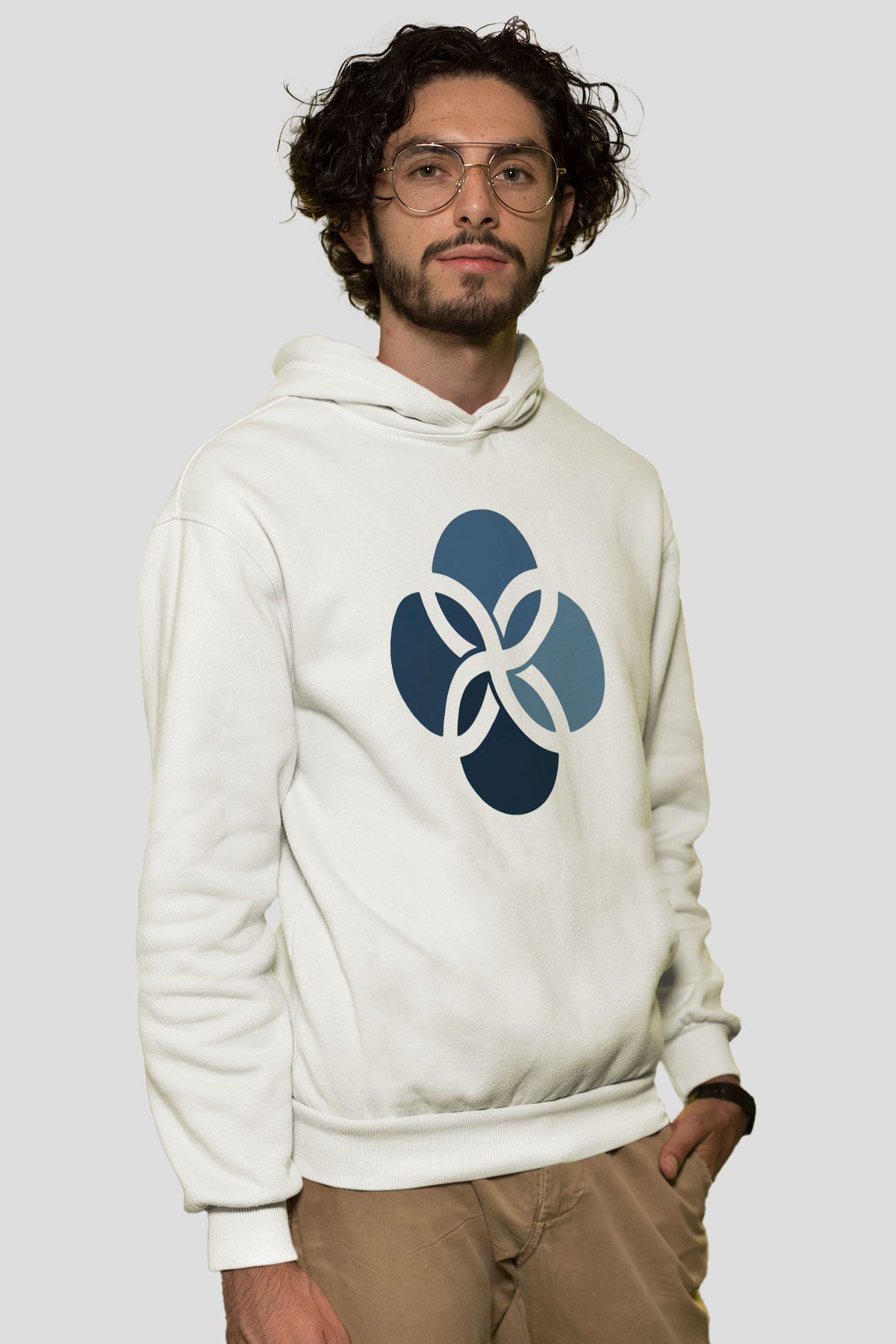 Leonardo DiCaprio Beyaz Unisex Kapşonlu Sweatshirt