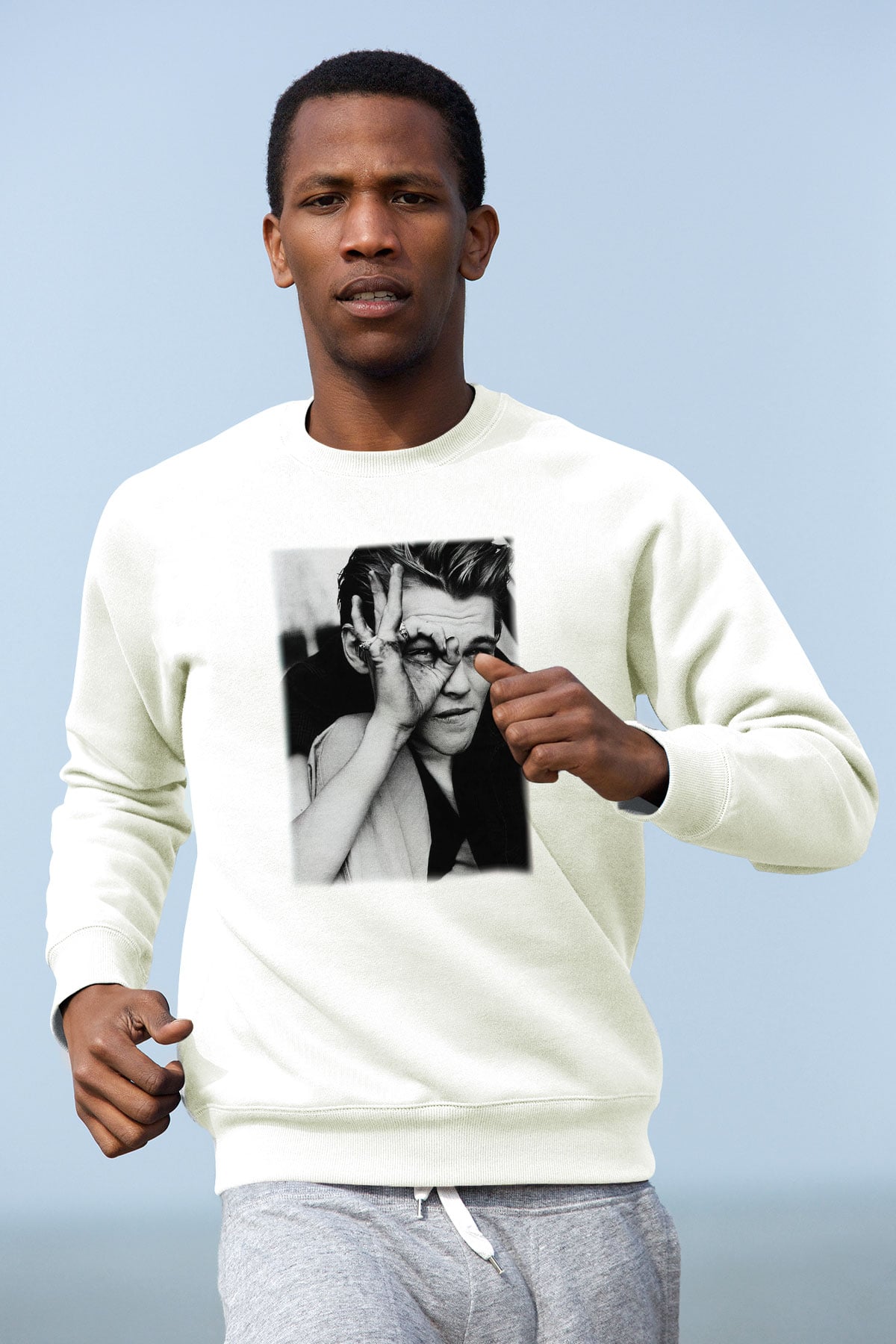 Leonardo DiCaprio Beyaz Unisex Sweatshirt