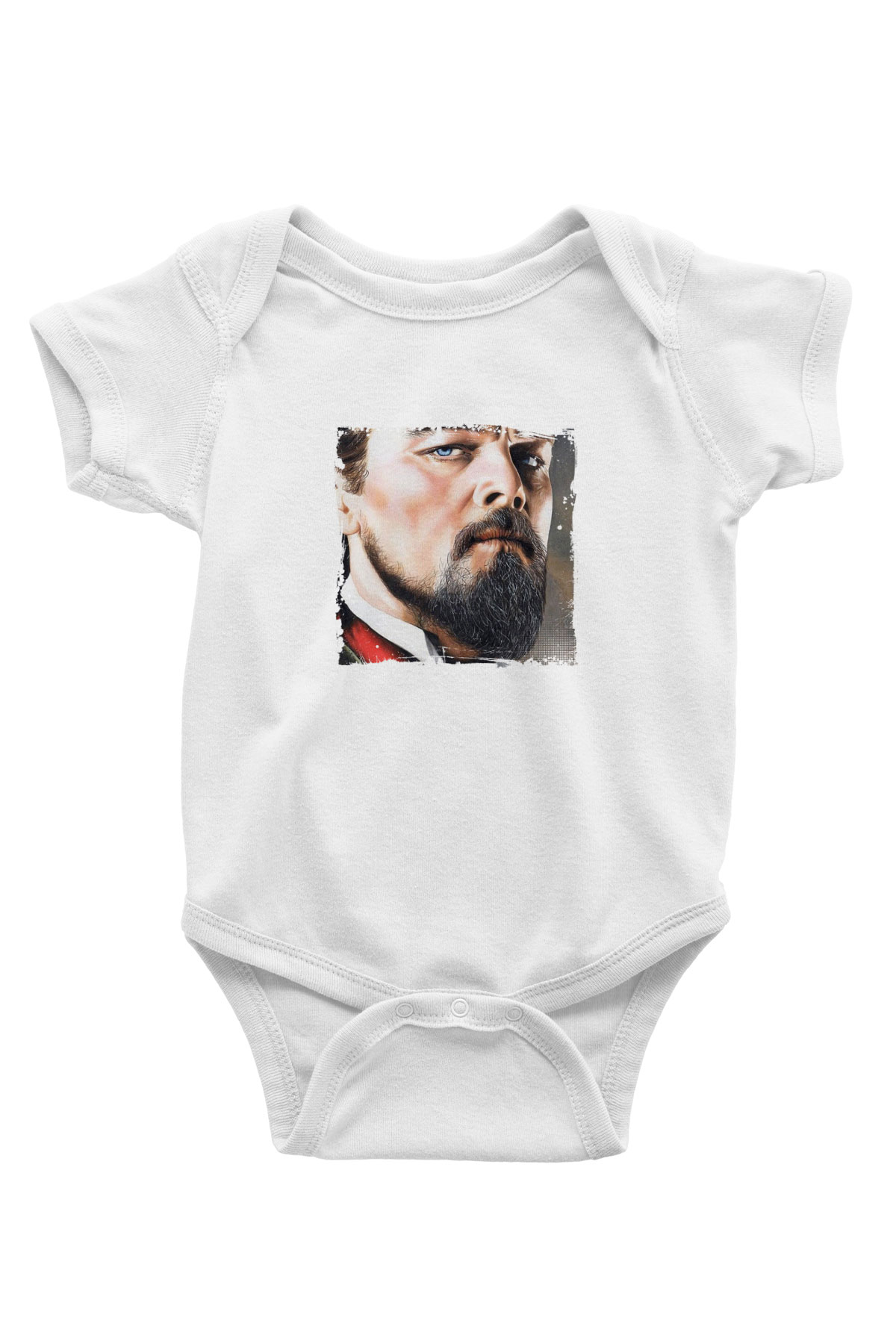 Leonardo DiCaprio Unisex Baskılı Beyaz Bebek Body - Zıbın