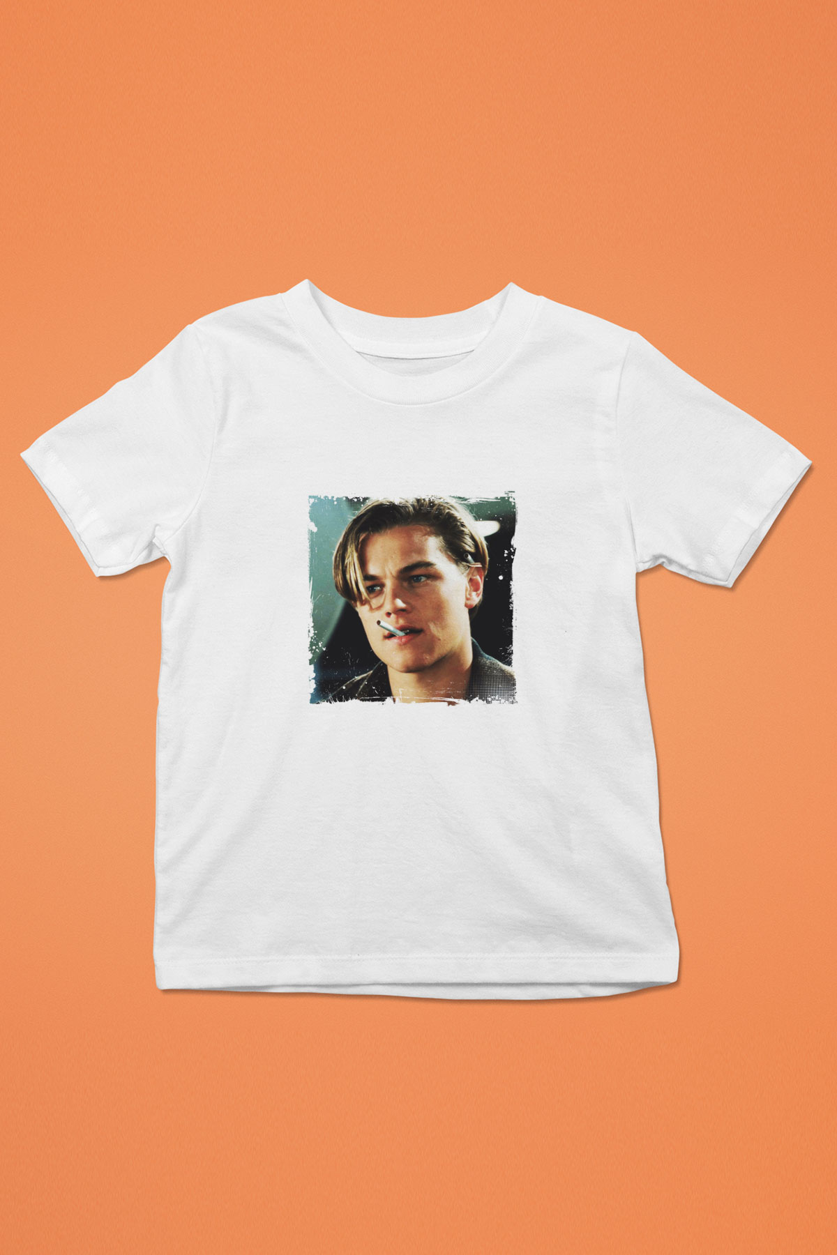Leonardo DiCaprio Unisex Baskılı Beyaz Çocuk Tişört
