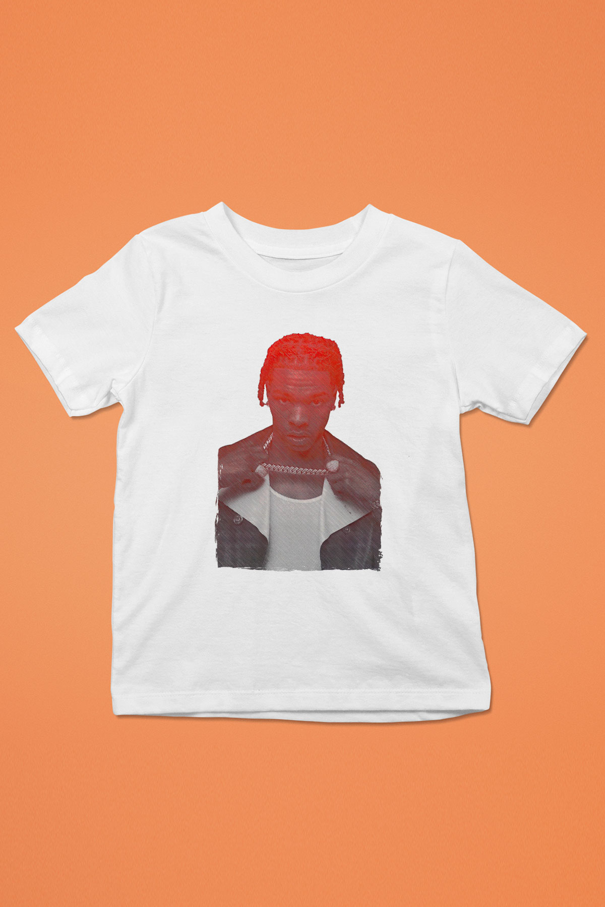 Lil Baby Baskılı Beyaz Unisex Beyaz Çocuk Tişört - Tshirt