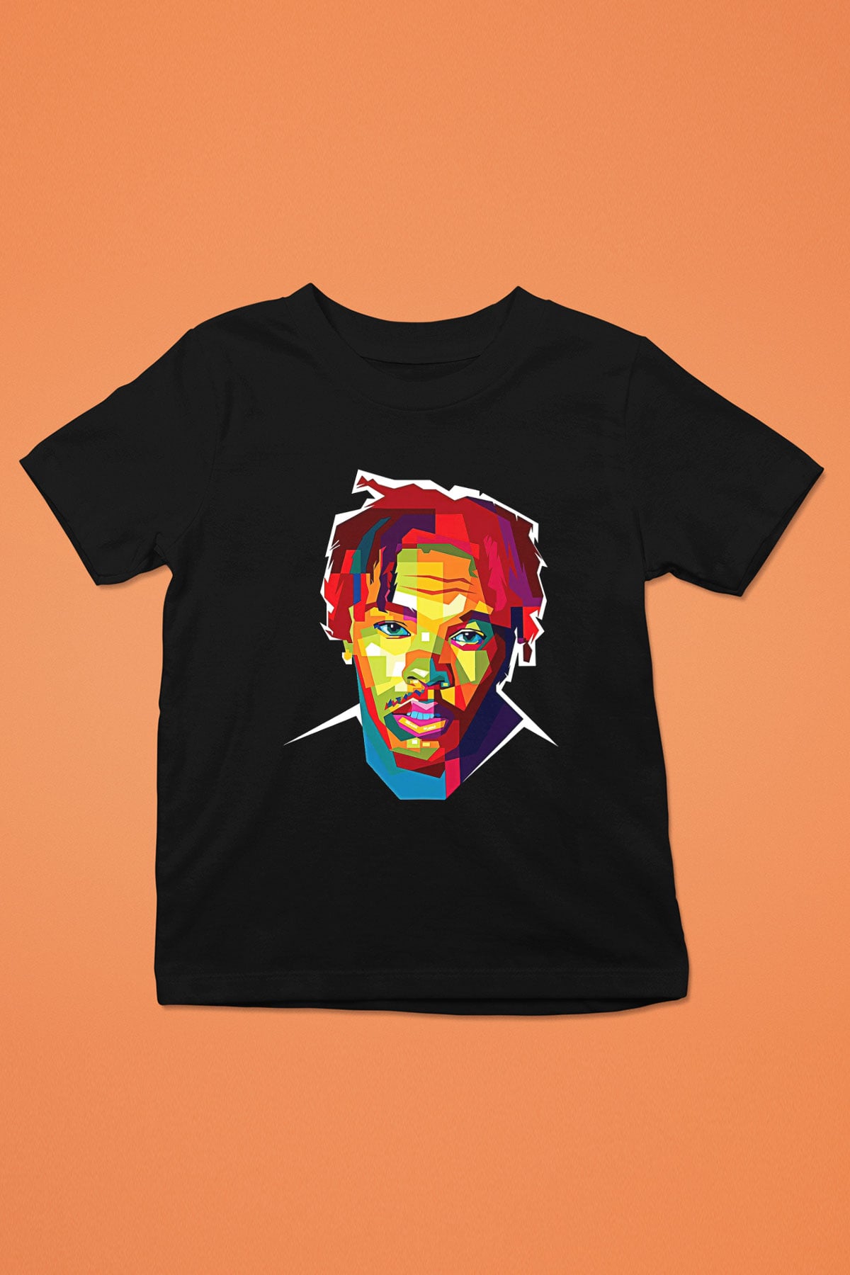 Lil Baby Baskılı Unisex Siyah Çocuk Tişört - Tshirt