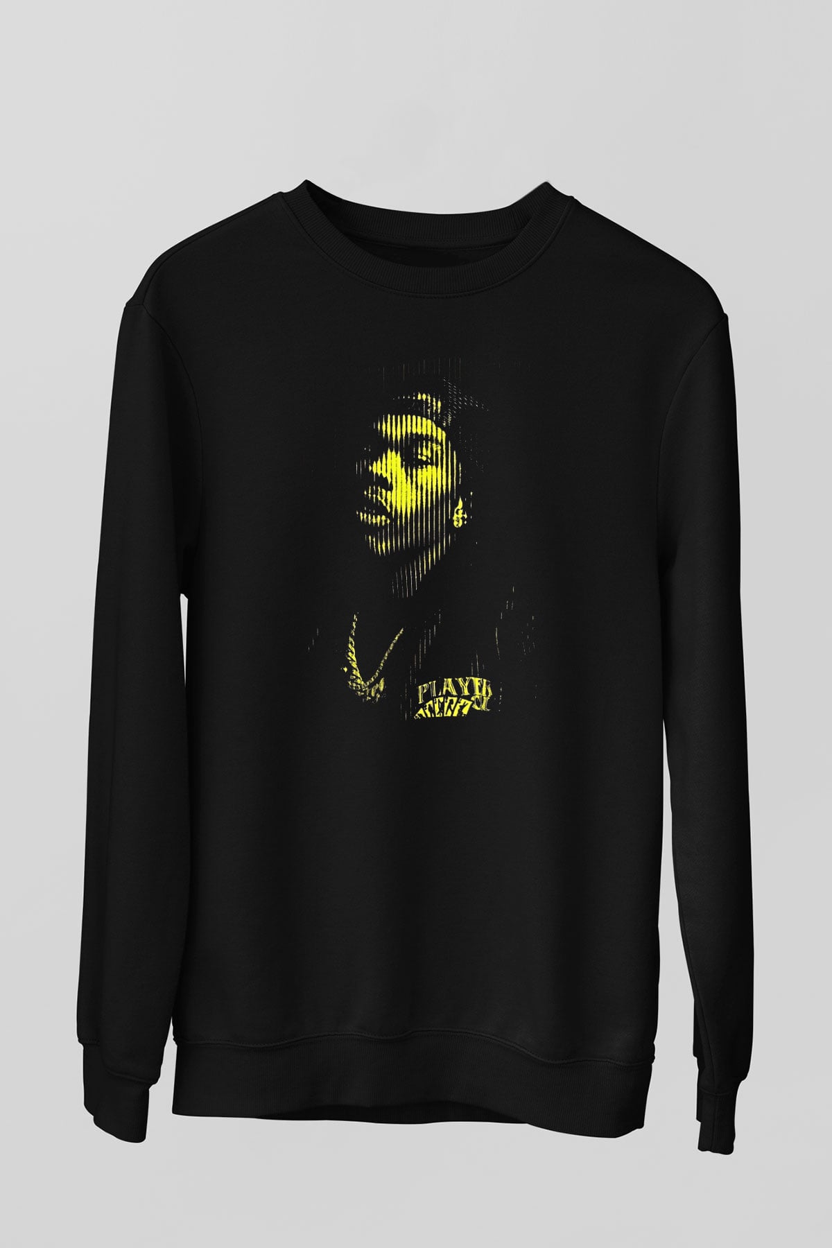 Lil Baby Baskılı Unisex Siyah Sweatshirt