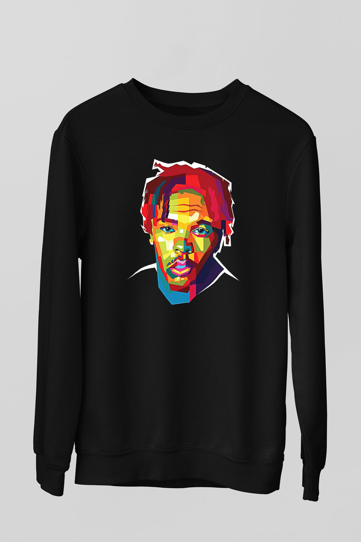 Lil Baby Baskılı Unisex Siyah Sweatshirt