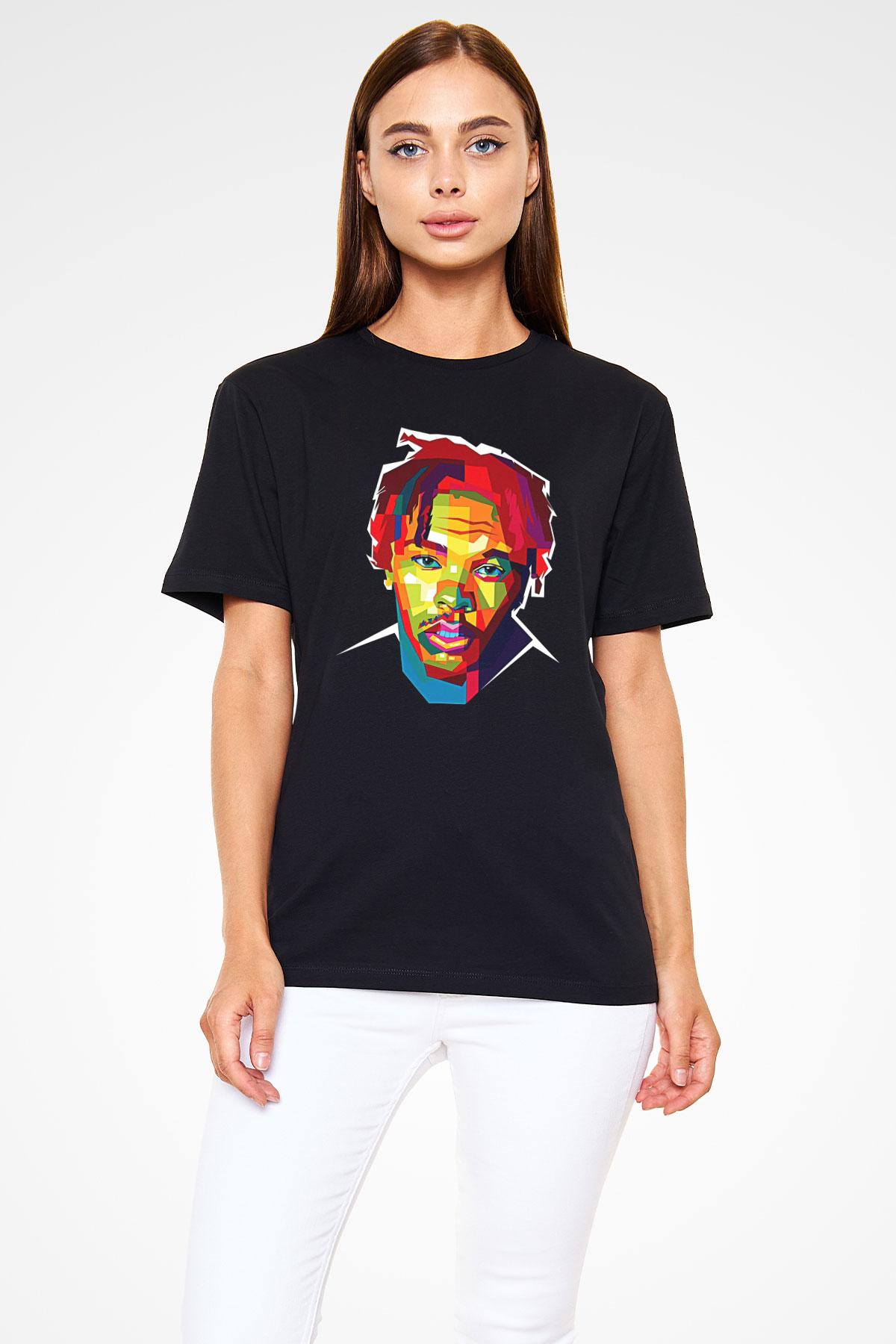 Lil Baby Baskılı Unisex Siyah Tişört - Tshirt