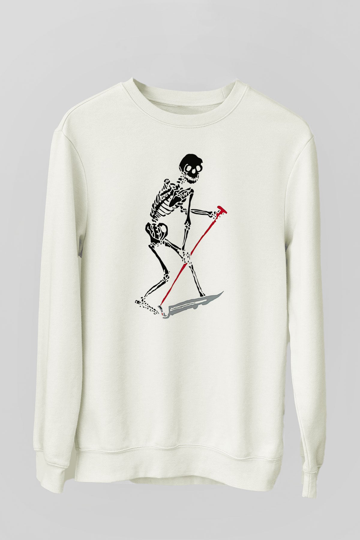Lil Peep Baskılı Beyaz Unisex Sweatshirt