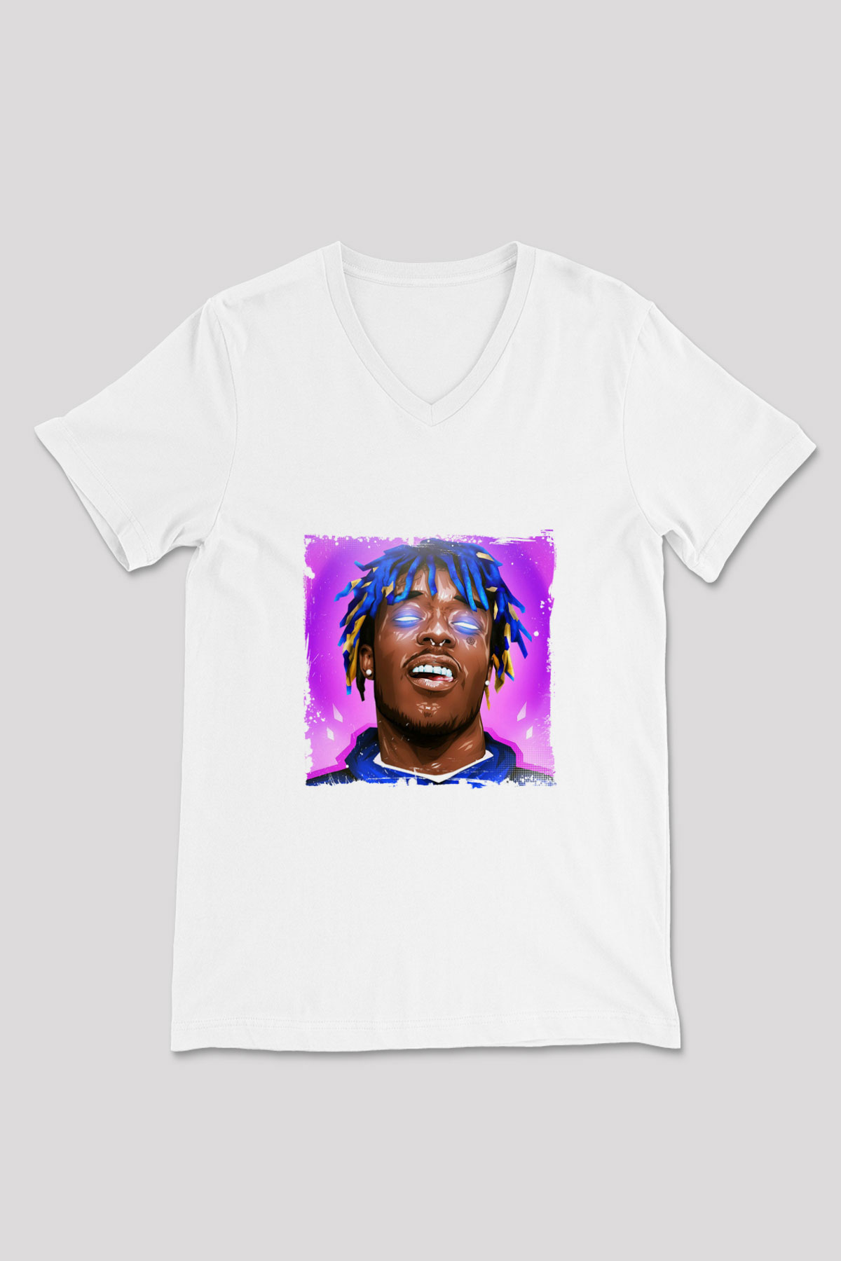 Lil Uzi Vert Baskılı Beyaz V Yaka Unisex Tişört