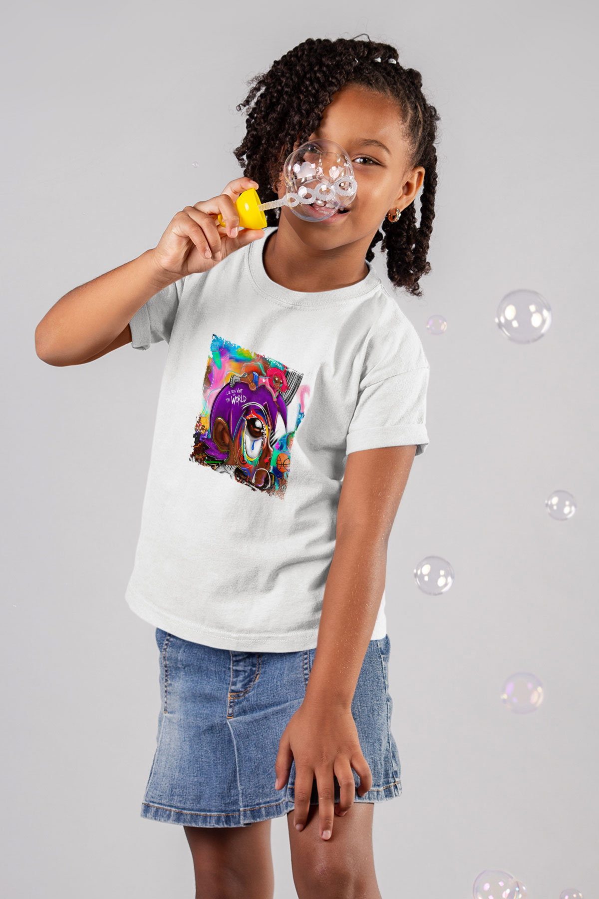 Lil Uzi Vert Baskılı Unisex Beyaz Çocuk Tişört