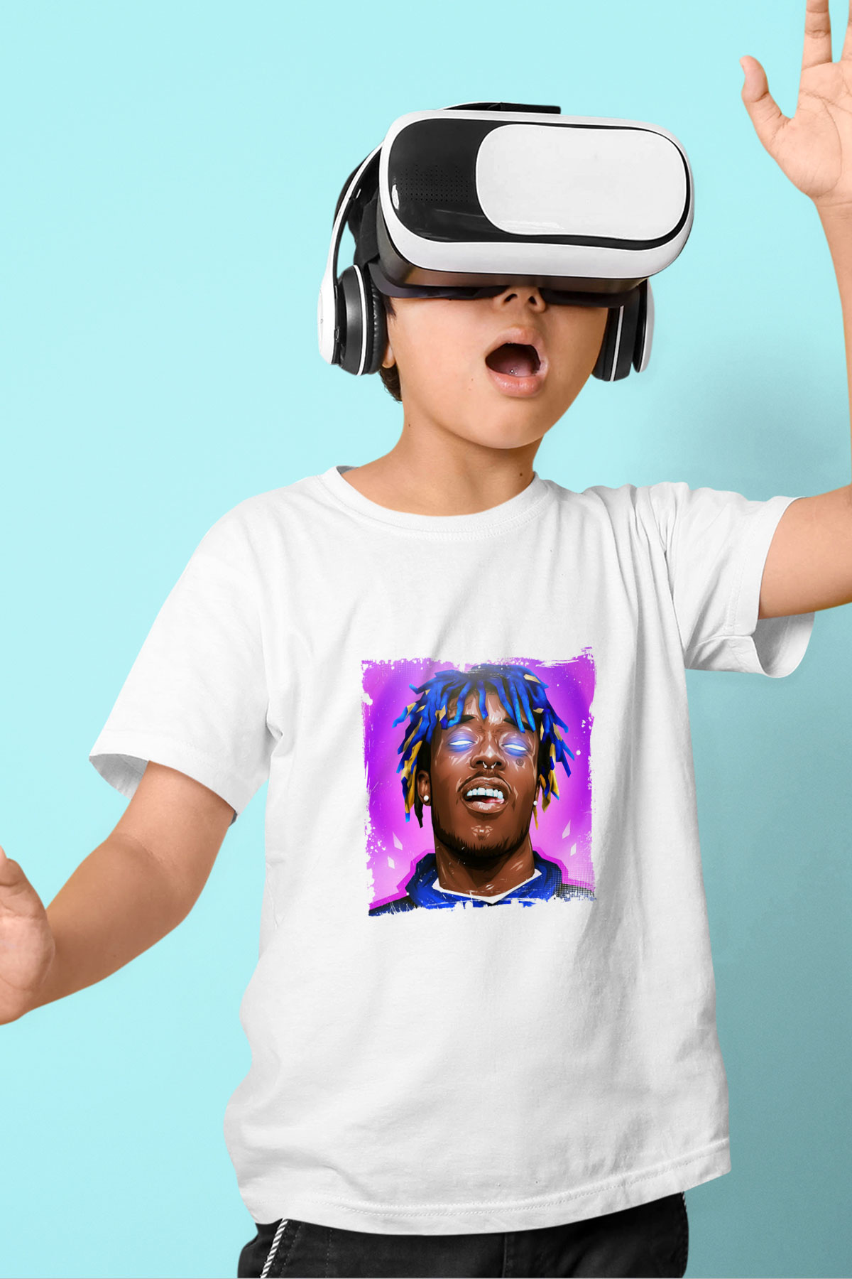 Lil Uzi Vert Baskılı Unisex Beyaz Çocuk Tişört