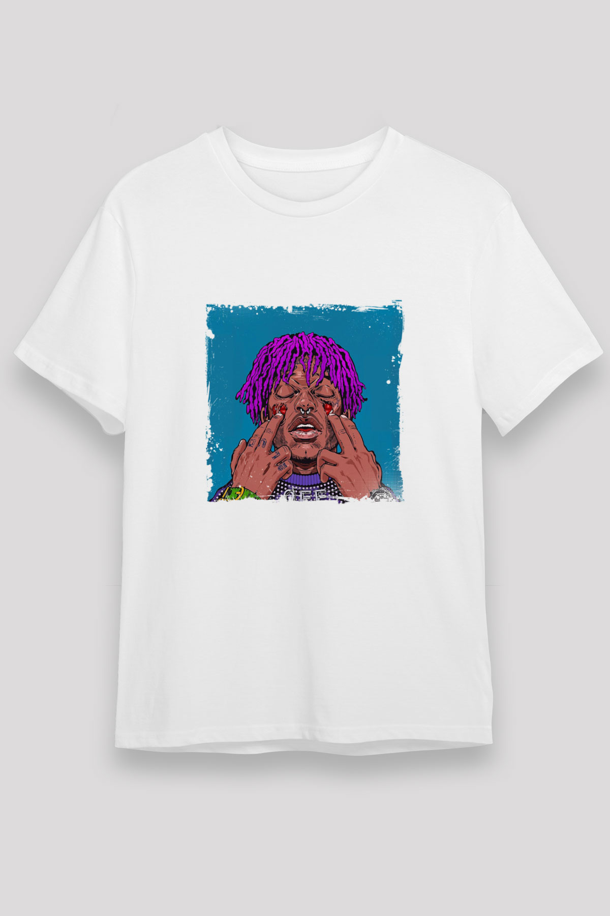 Lil Uzi Vert Baskılı Unisex Beyaz Tişört