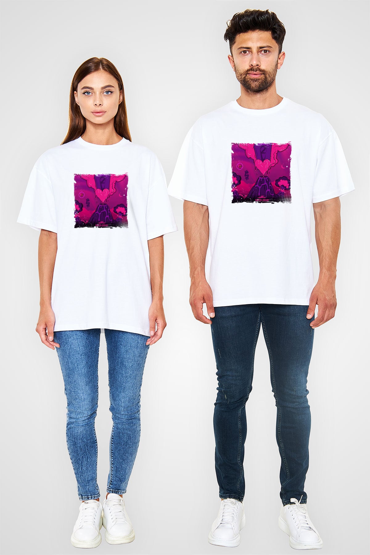 Lil Uzi Vert Baskılı Oversize Beyaz Tişört