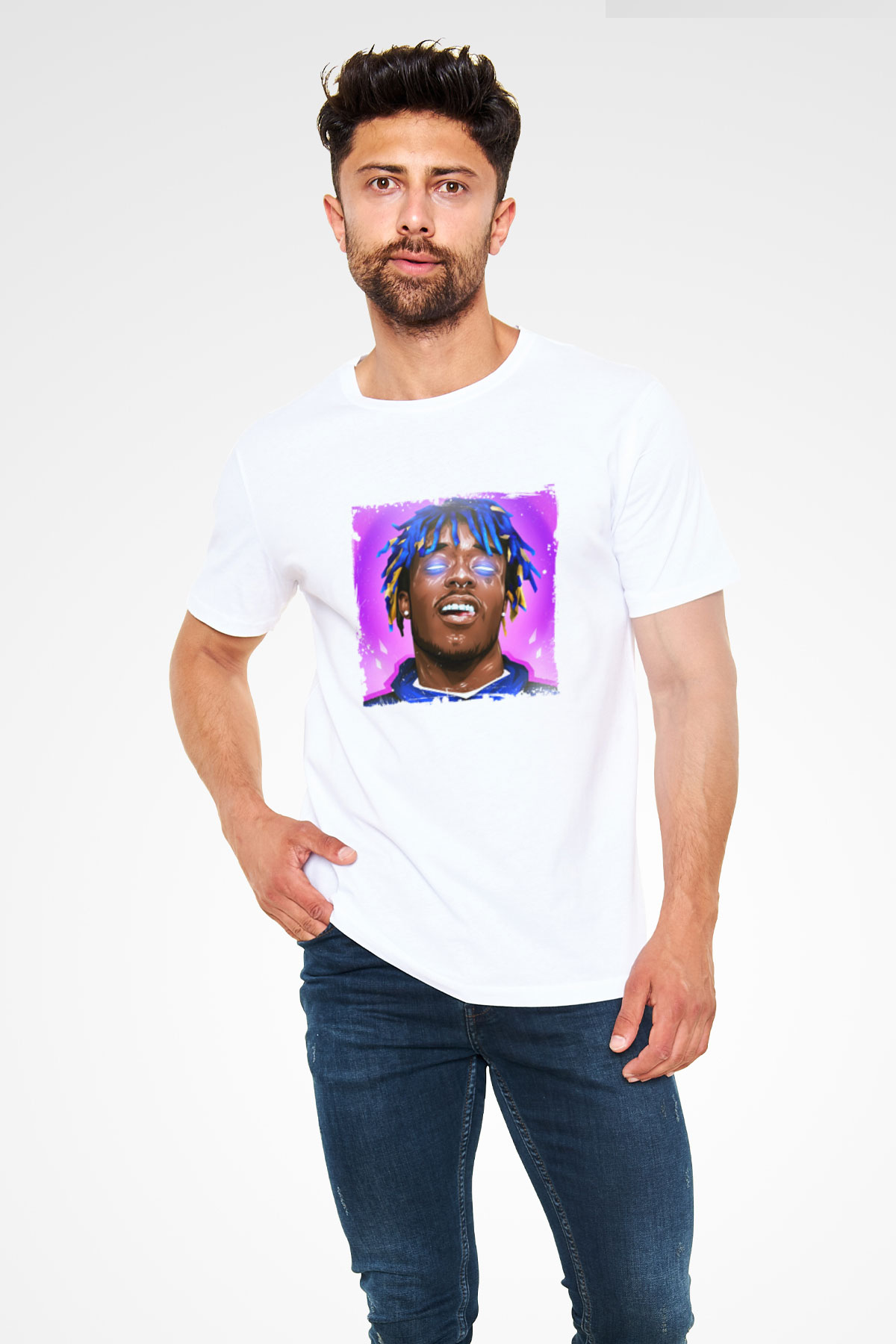 Lil Uzi Vert Baskılı Unisex Beyaz Tişört