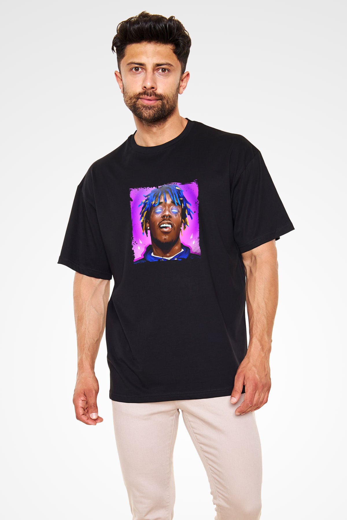 Lil Uzi Vert Baskılı Unisex Oversize Siyah Tişört