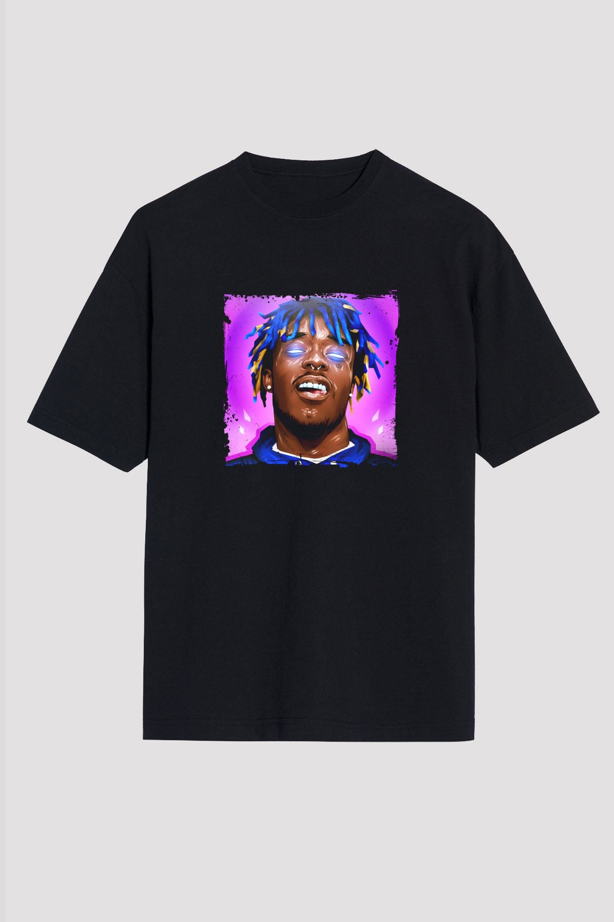 Lil Uzi Vert Baskılı Unisex Oversize Siyah Tişört