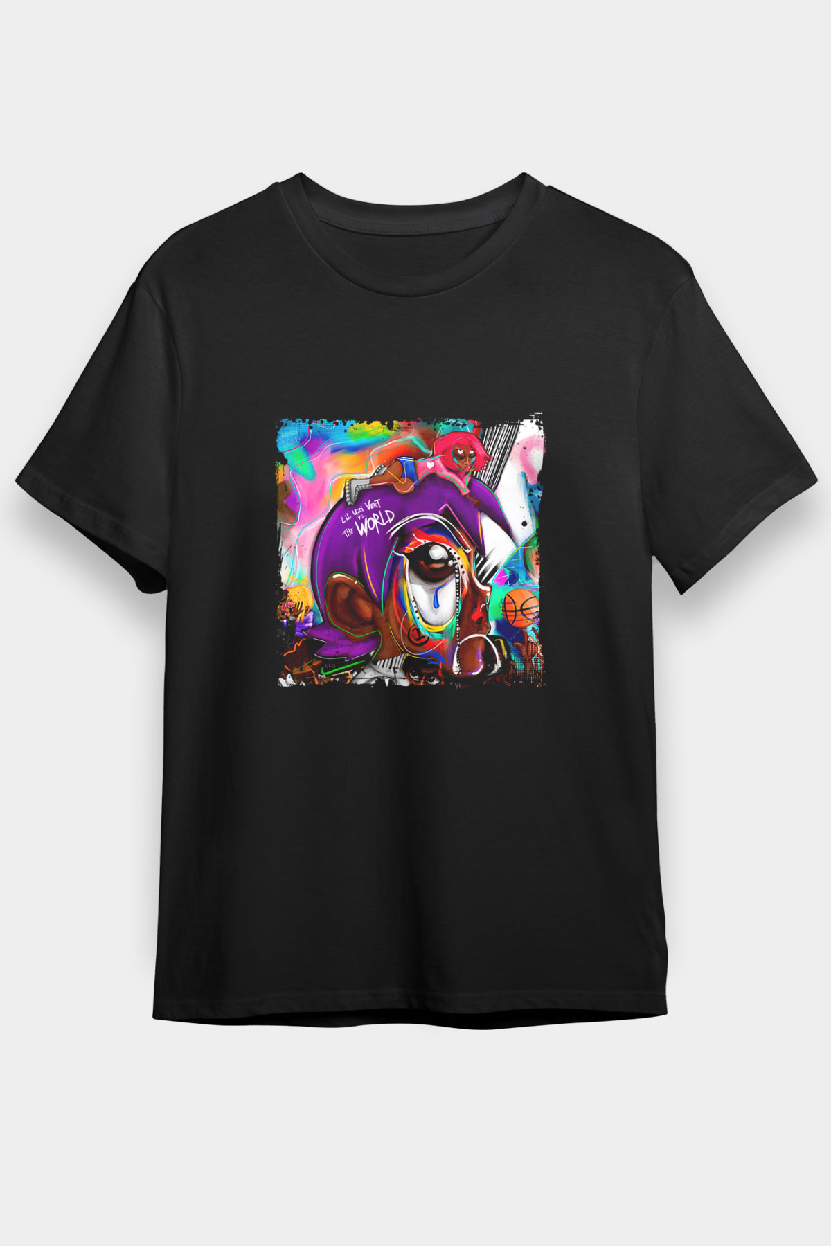Lil Uzi Vert Baskılı Unisex Siyah Tişört