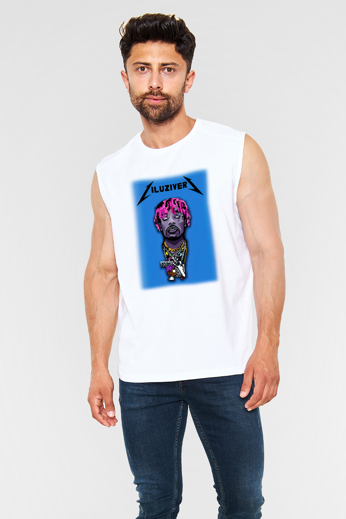 Lil Uzi Vert Beyaz Unisex Kolsuz Tişört