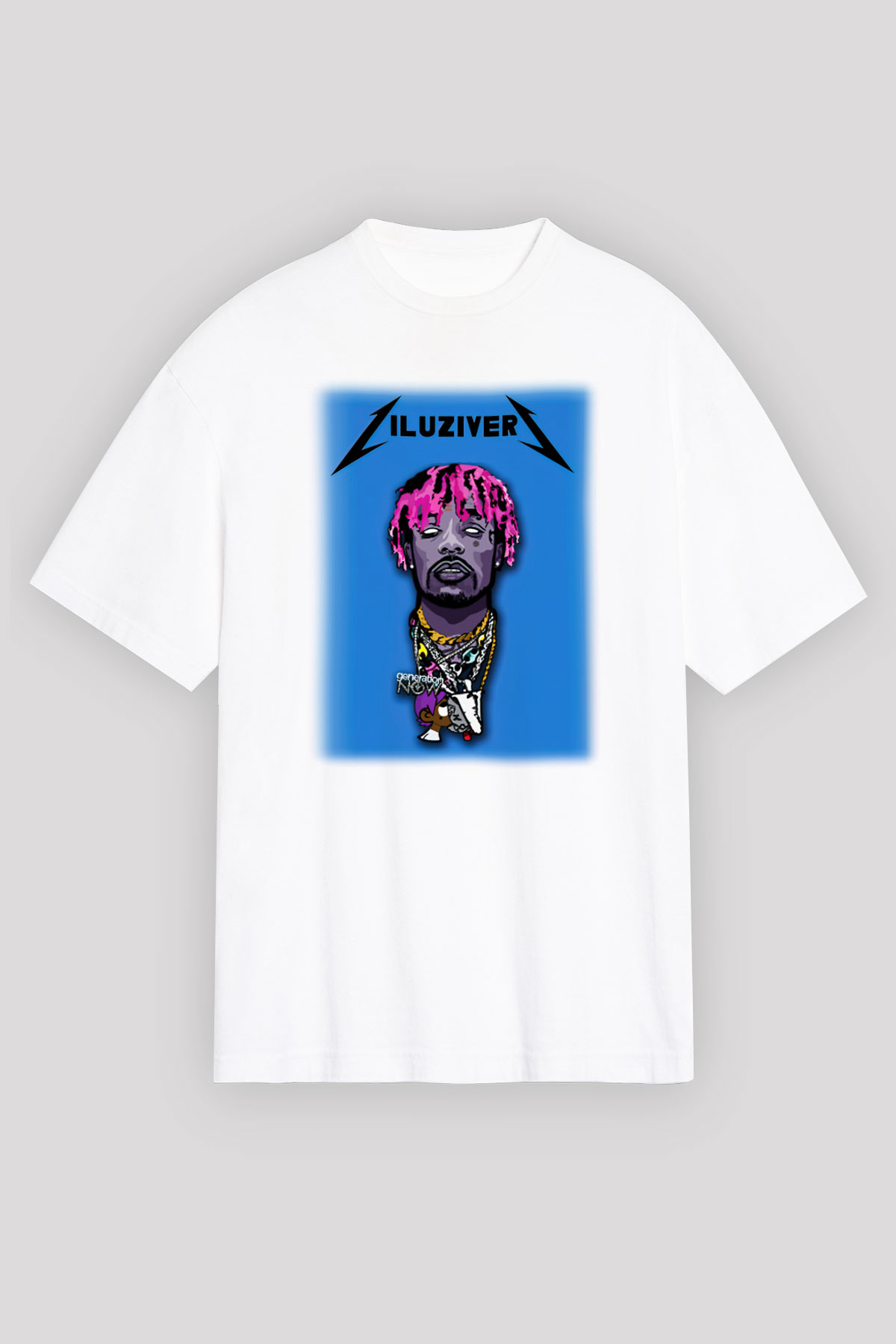 Lil Uzi Vert Beyaz Unisex Oversize Tişört T-Shirt