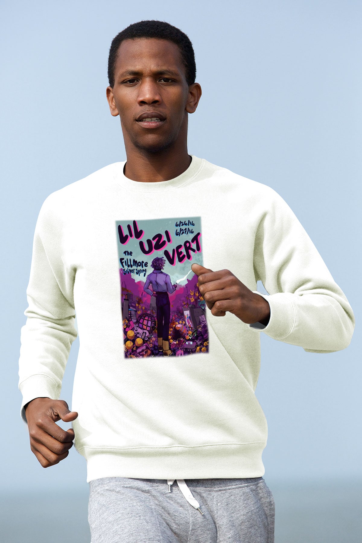 Lil Uzi Vert Beyaz Unisex Sweatshirt