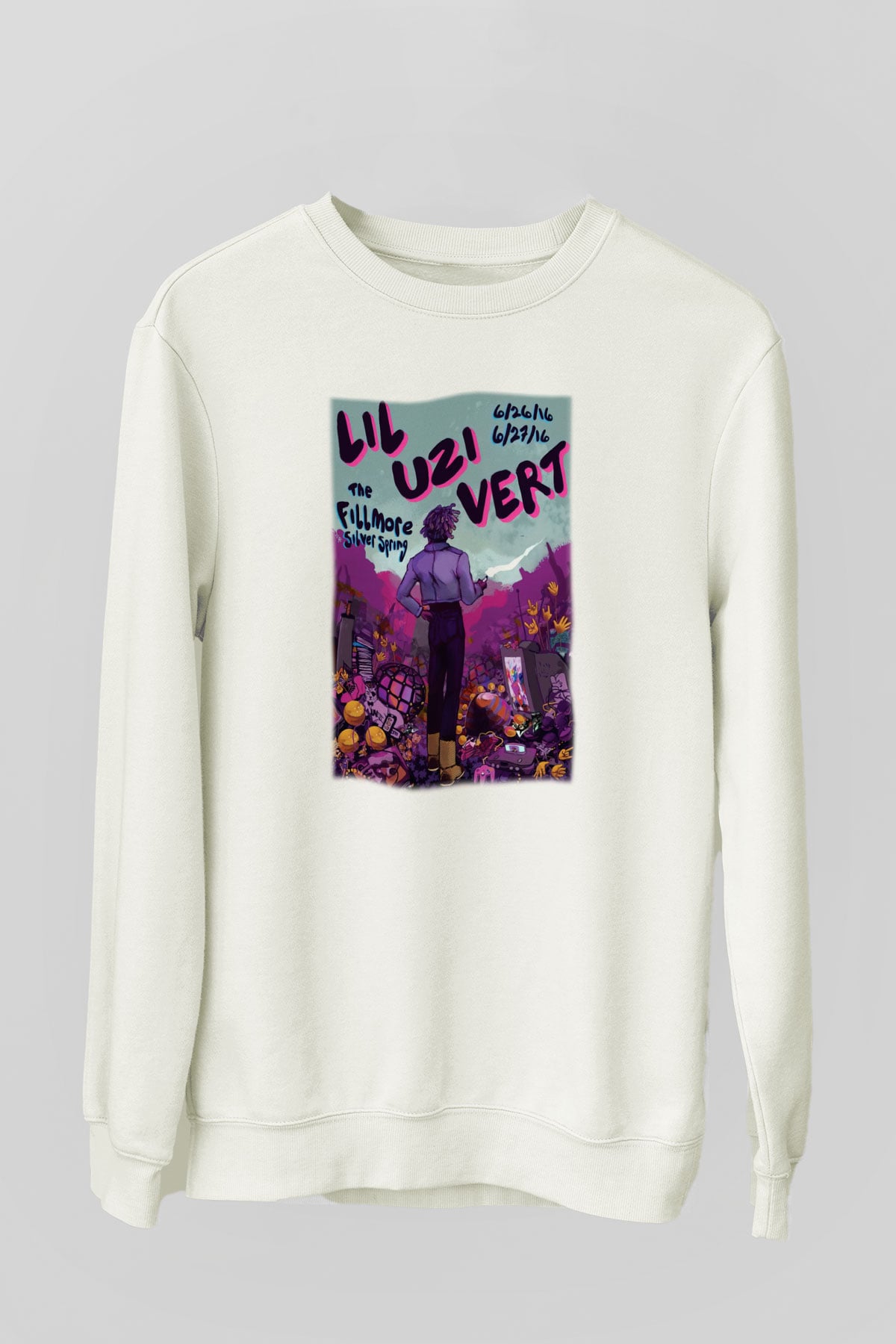 Lil Uzi Vert Beyaz Unisex Sweatshirt