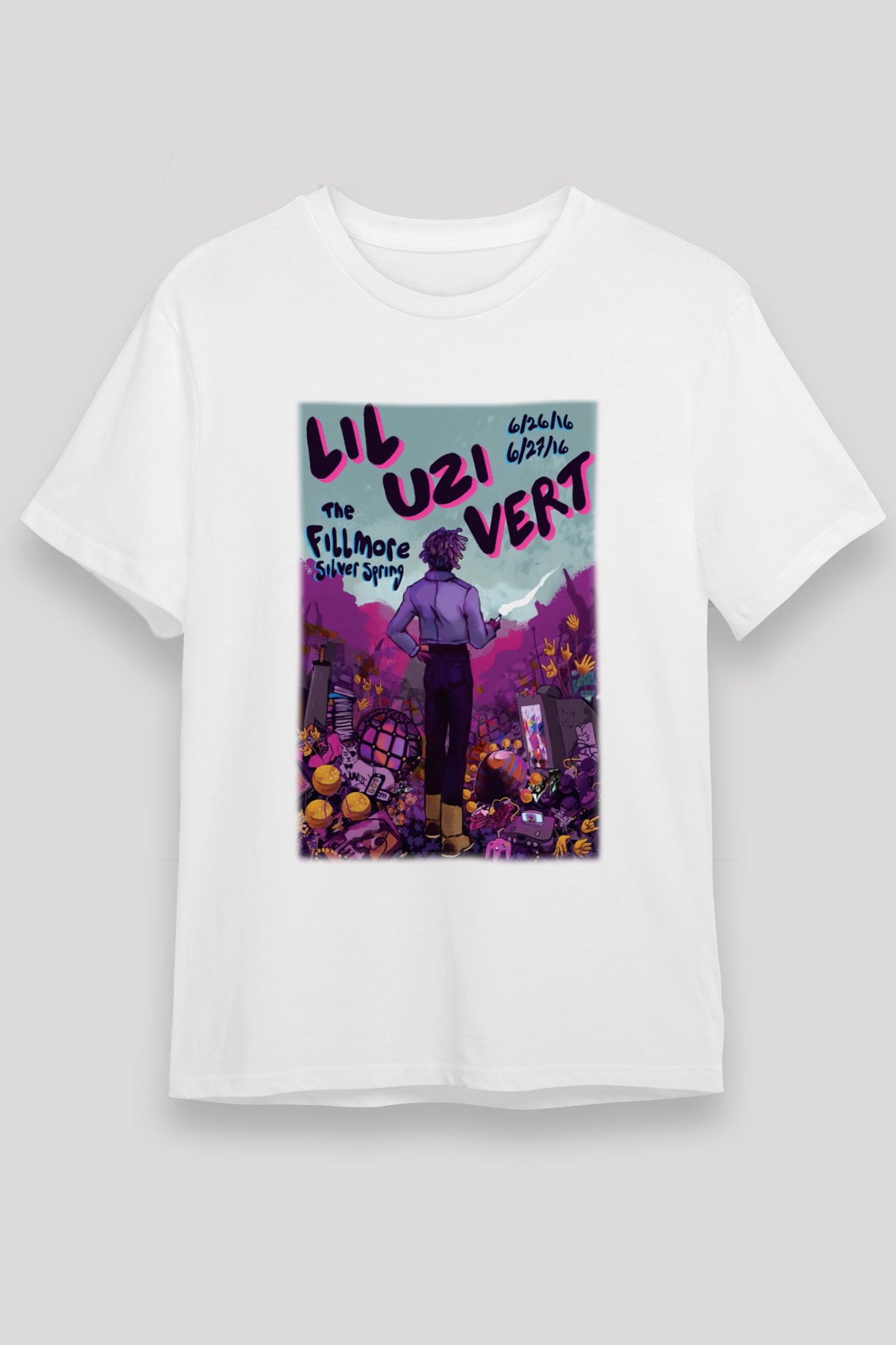 Lil Uzi Vert Beyaz Unisex Tişört T-Shirt - TişörtFabrikası