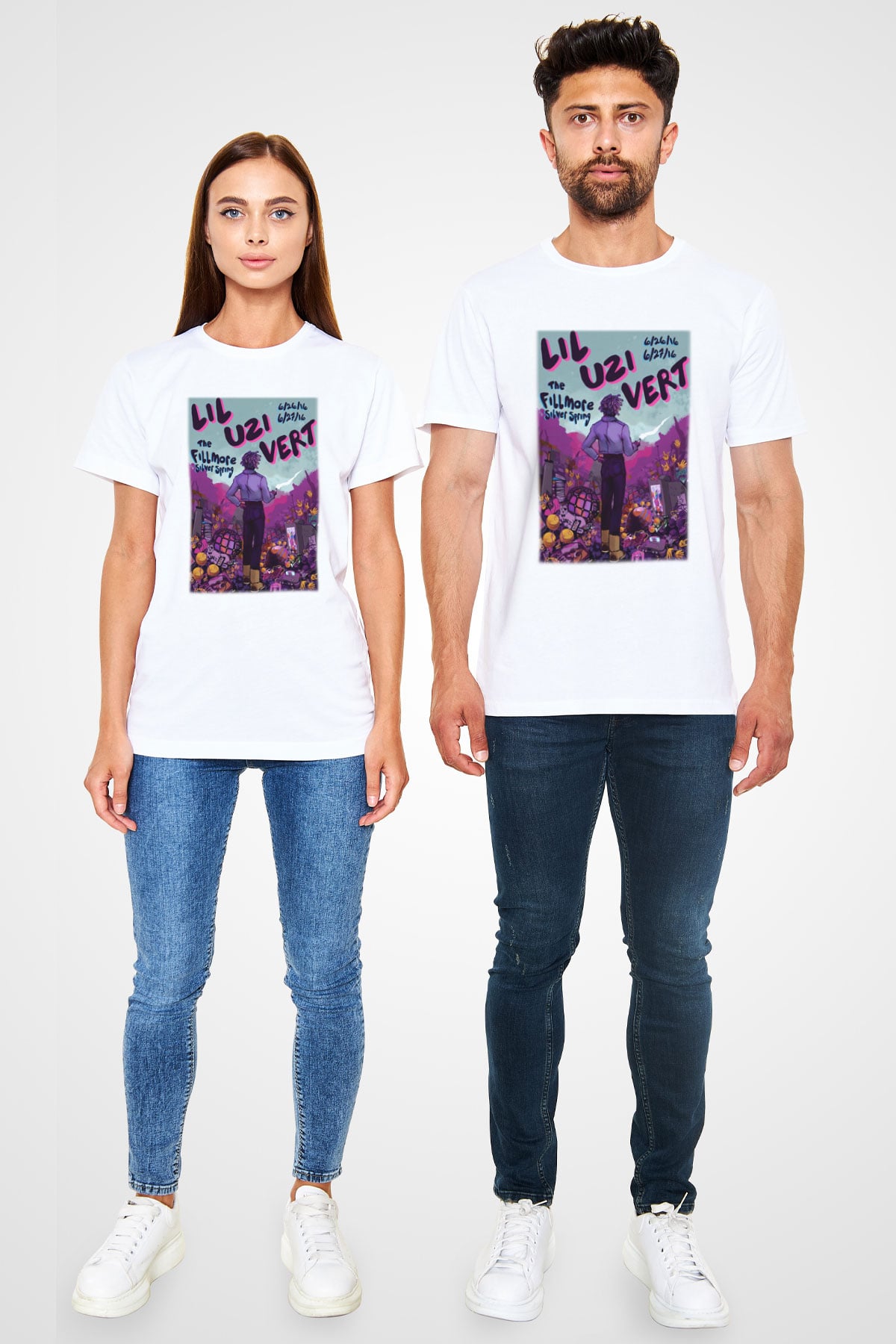 Lil Uzi Vert Beyaz Unisex Tişört T-Shirt - TişörtFabrikası