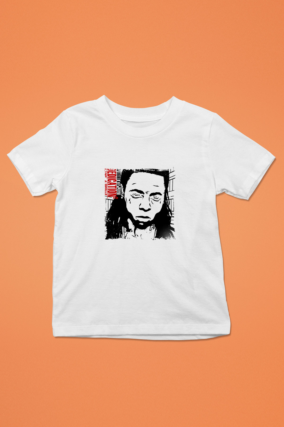 Lil Wayne Baskılı Unisex Beyaz Çocuk Tişört