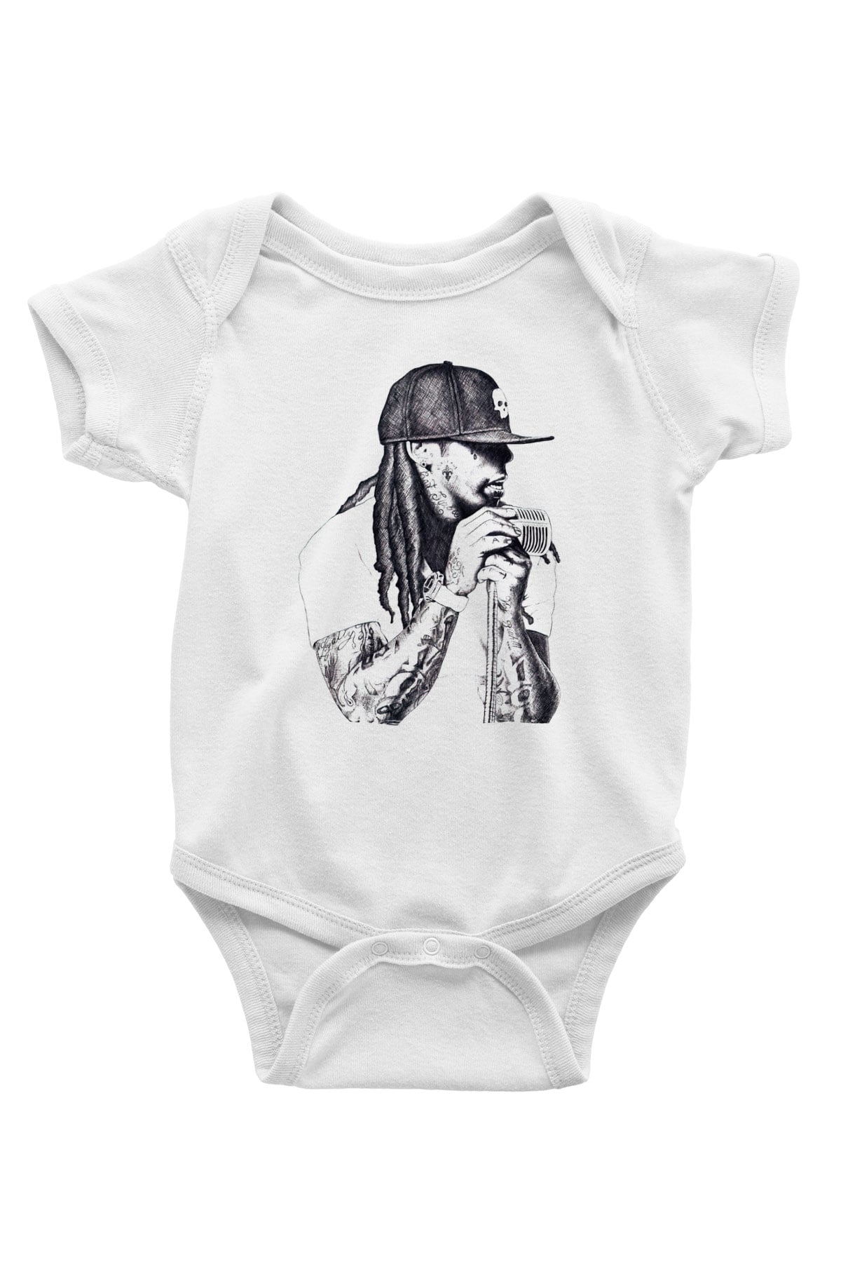 Lil Wayne Beyaz Bebek Body - Zıbın