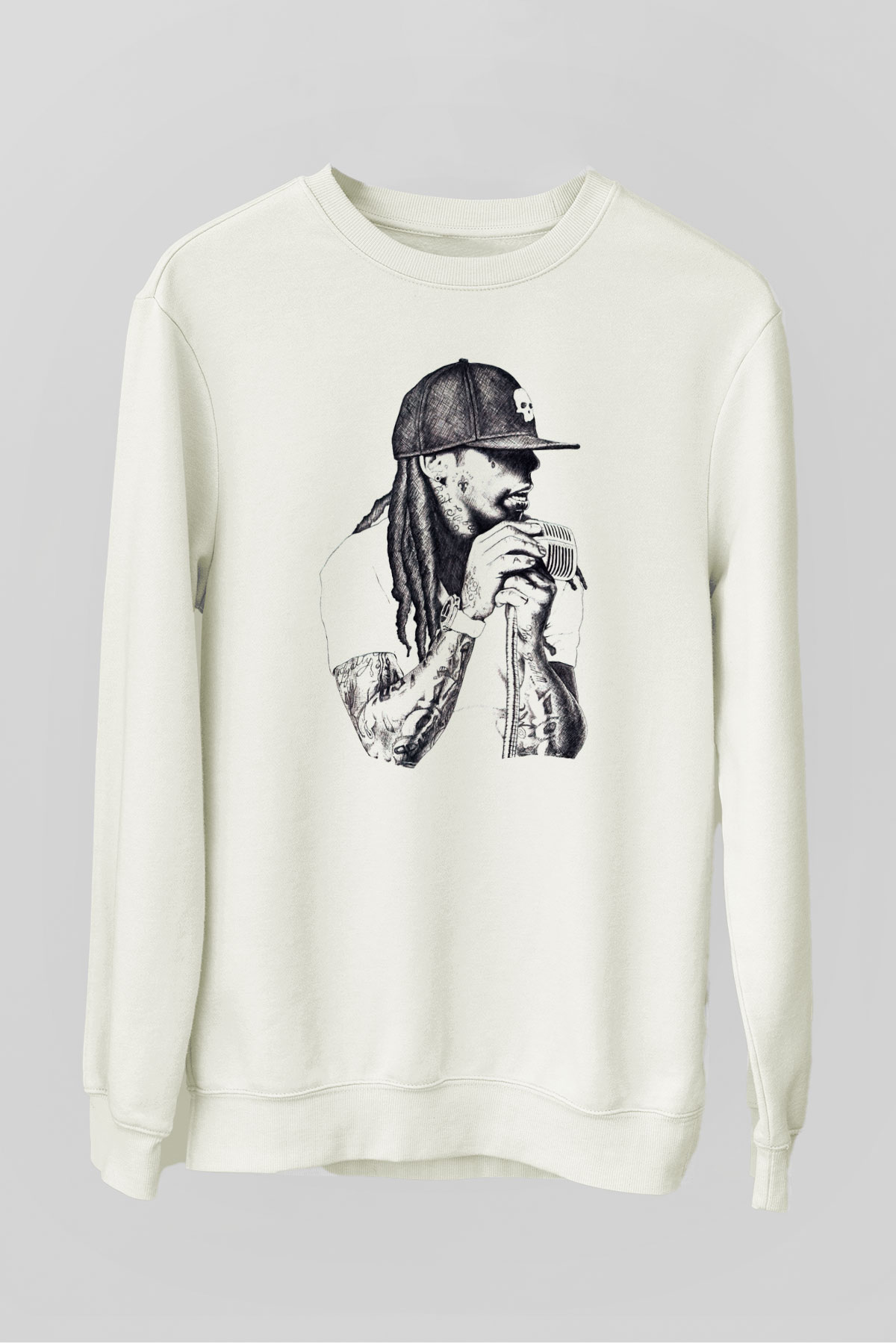 Lil Wayne Beyaz Unisex Sweatshirt