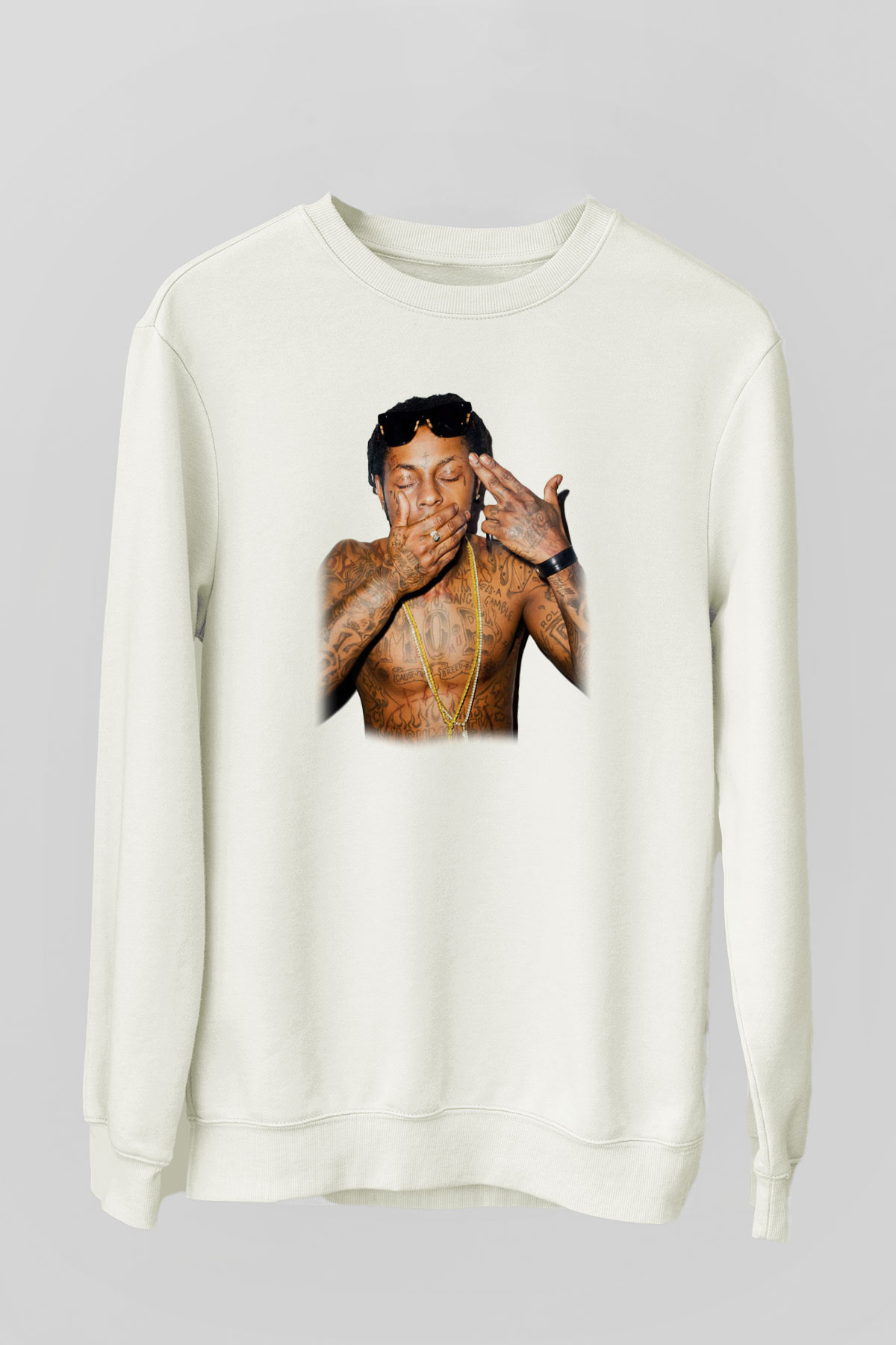 Lil Wayne Beyaz Unisex Sweatshirt
