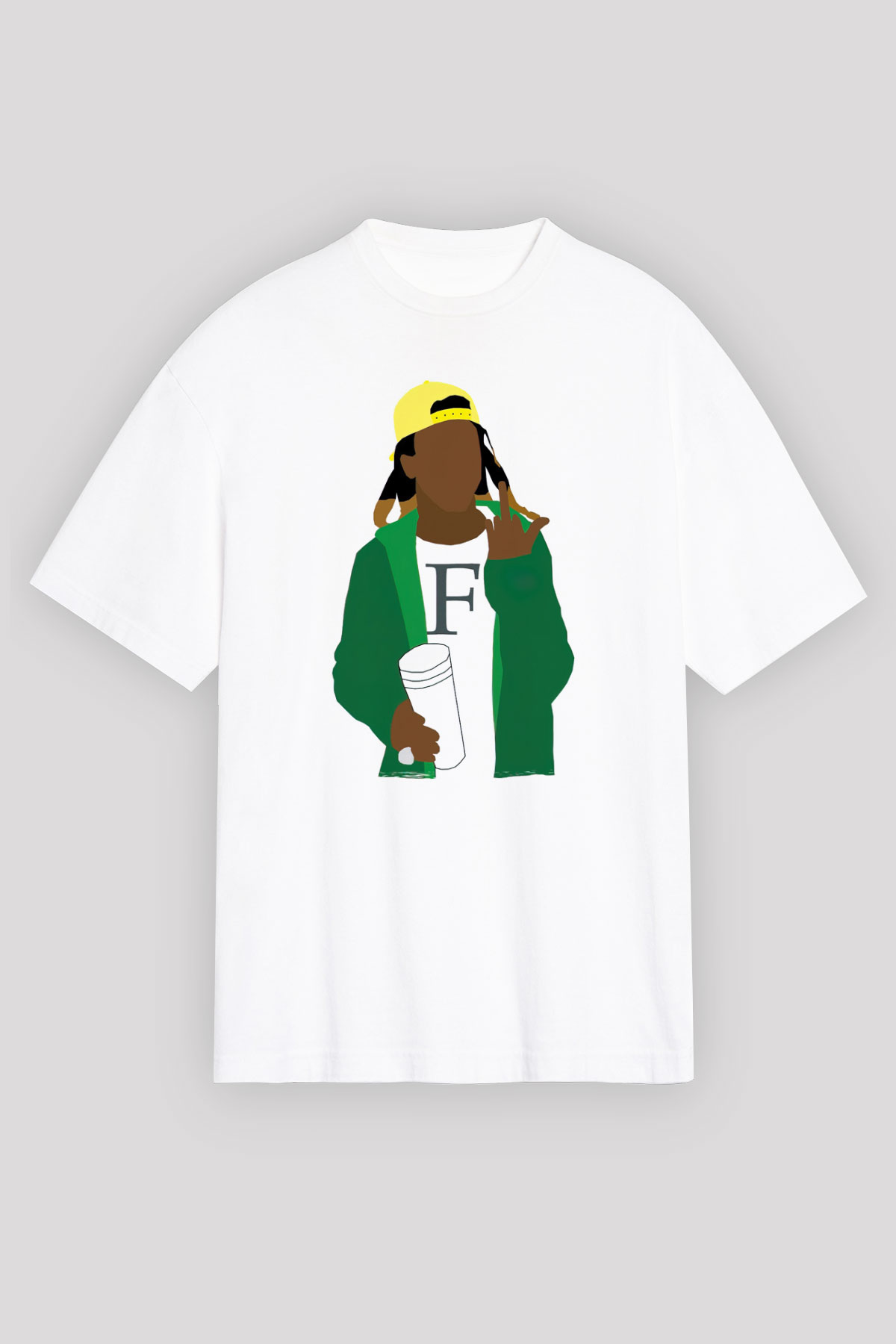Lil Wayne Beyaz Oversize Tişört Oversize T-shirt - TişörtFabrikası
