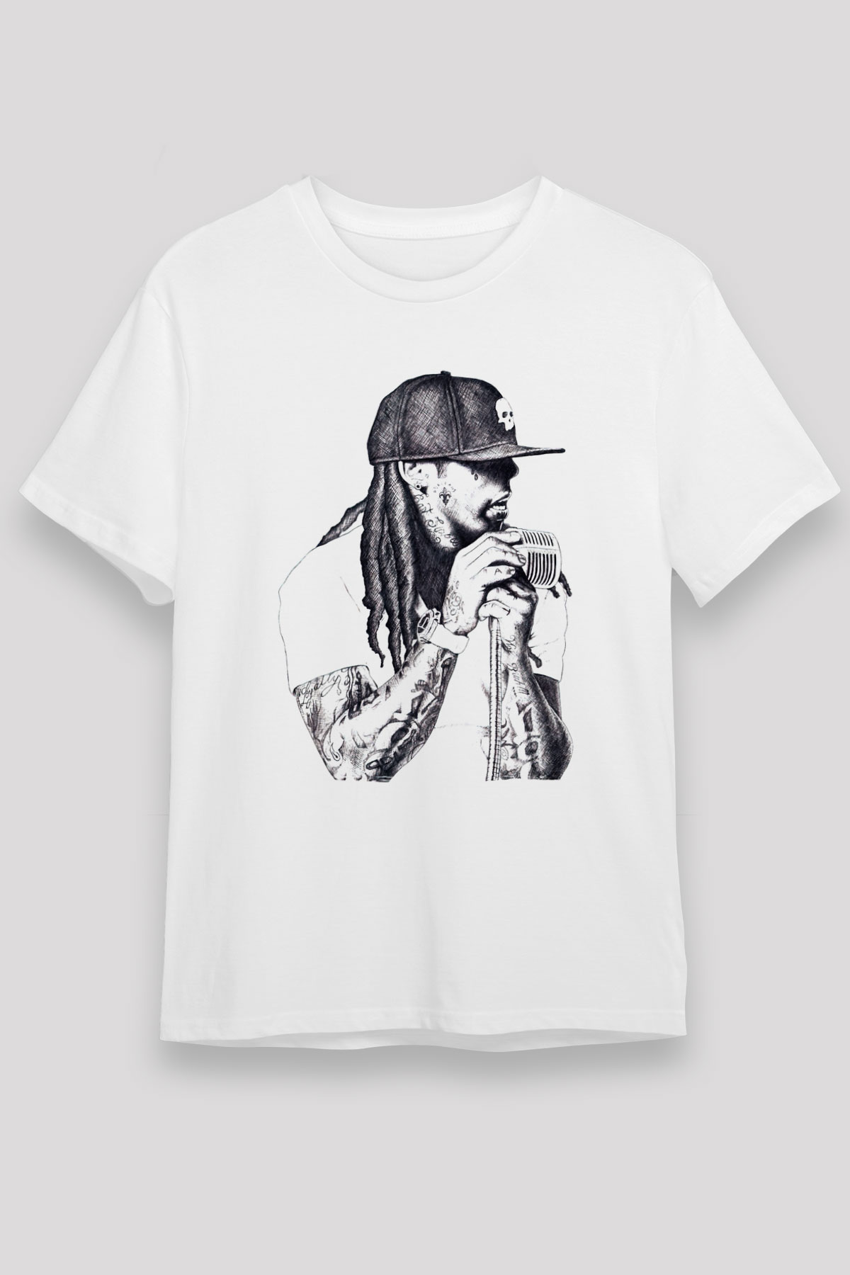 Lil Wayne Beyaz Unisex Tişört T-Shirt - TişörtFabrikası