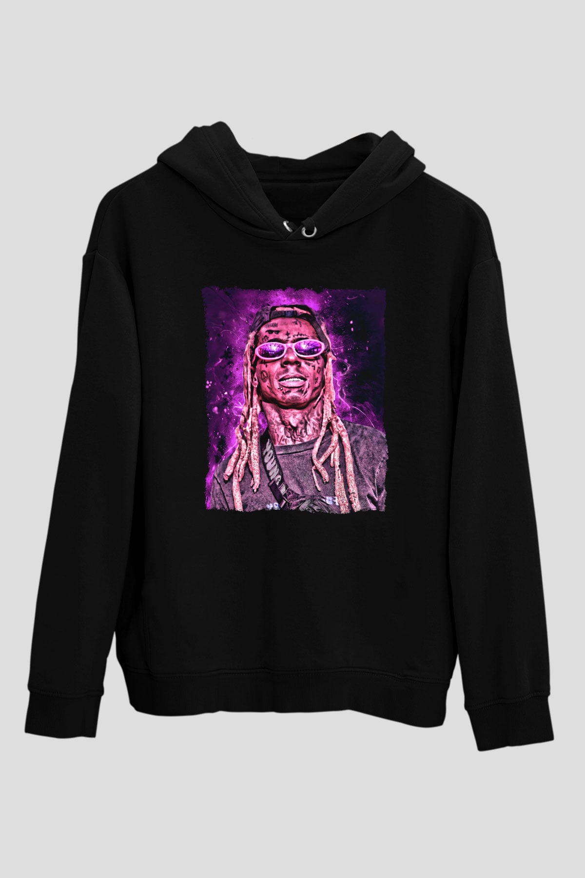 Lil Wayne Siyah Unisex Kapüşonlu Sweatshirt