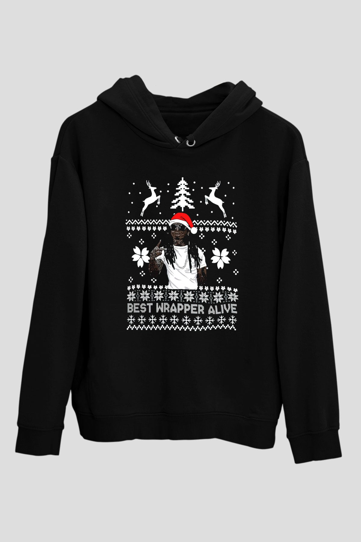 Lil Wayne Siyah Unisex Kapüşonlu Sweatshirt