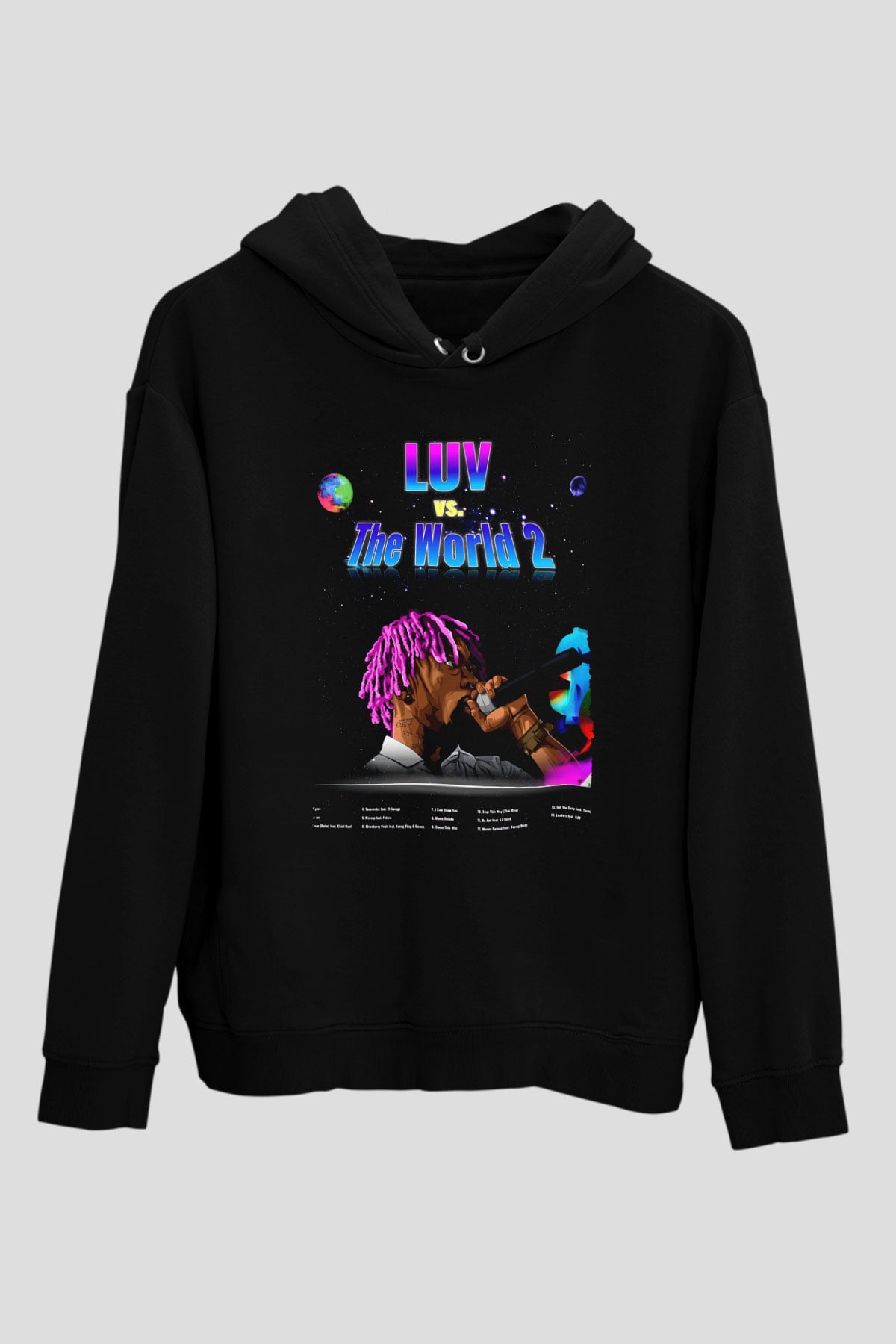 Lil Wayne Siyah Unisex Kapüşonlu Sweatshirt