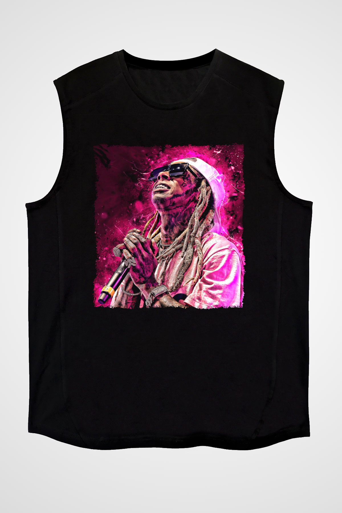 Lil Wayne Siyah Unisex Kolsuz Tişört