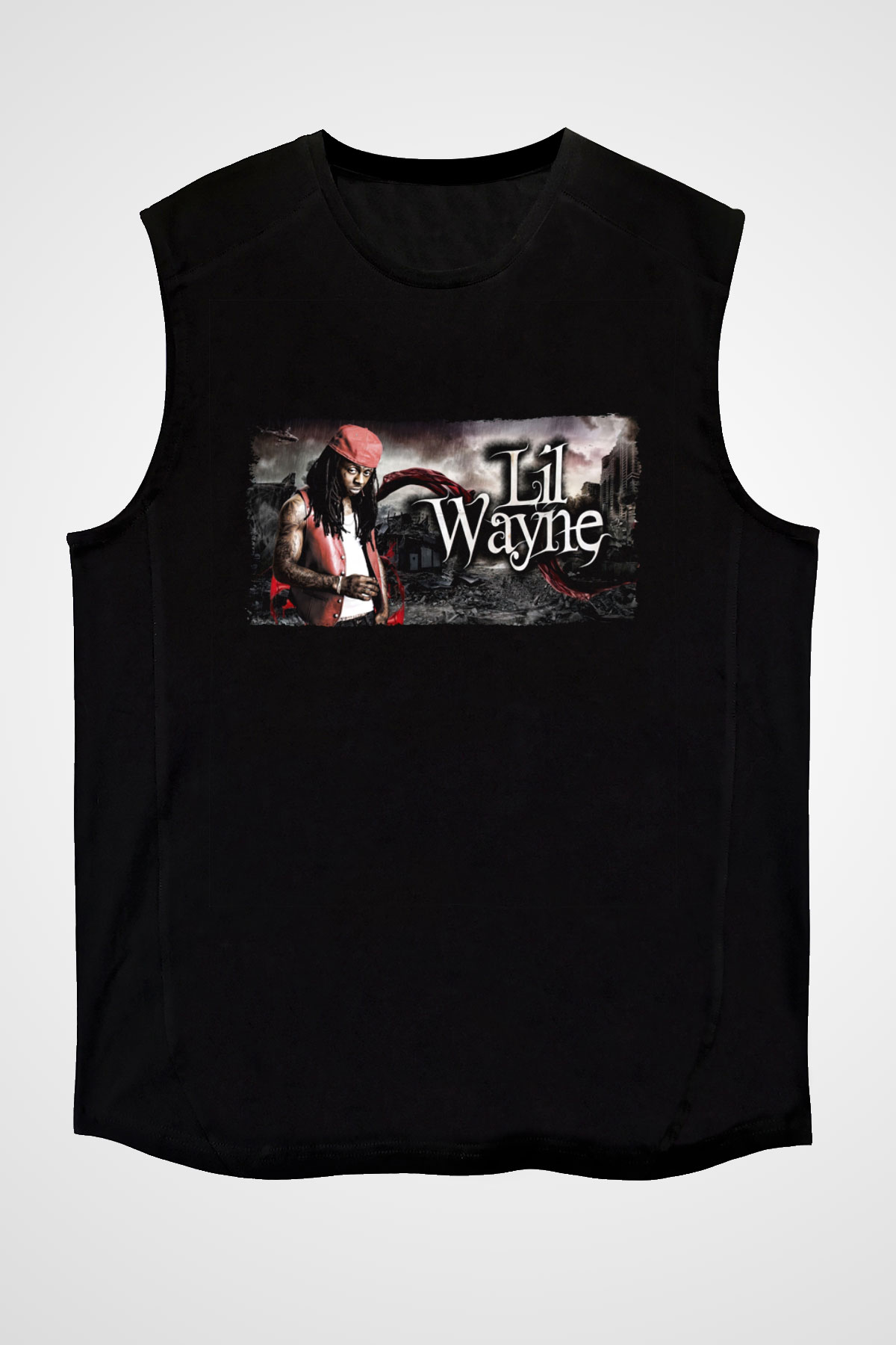 Lil Wayne Siyah Unisex Kolsuz Tişört