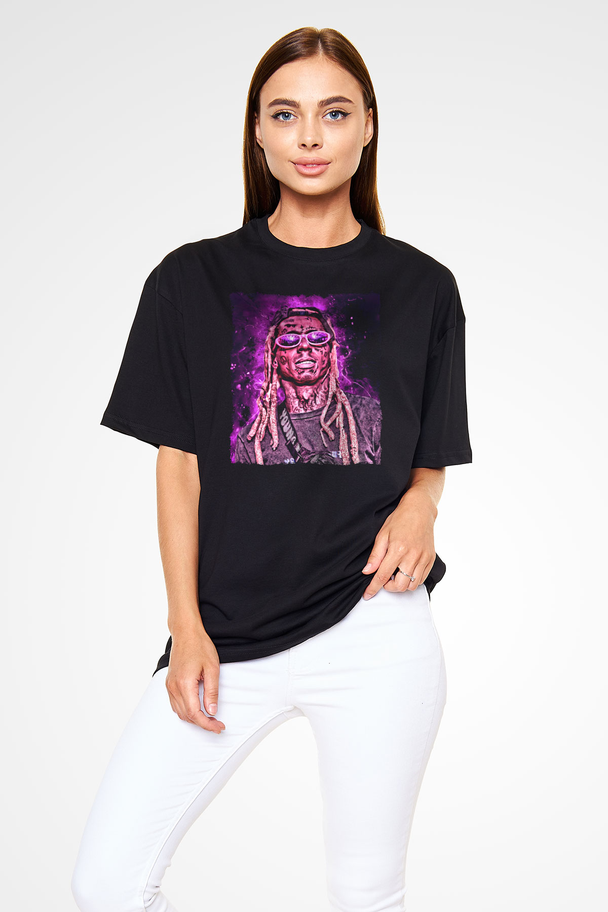 Lil Wayne Siyah Oversize Tişört Oversize T-shirt - TişörtFabrikası
