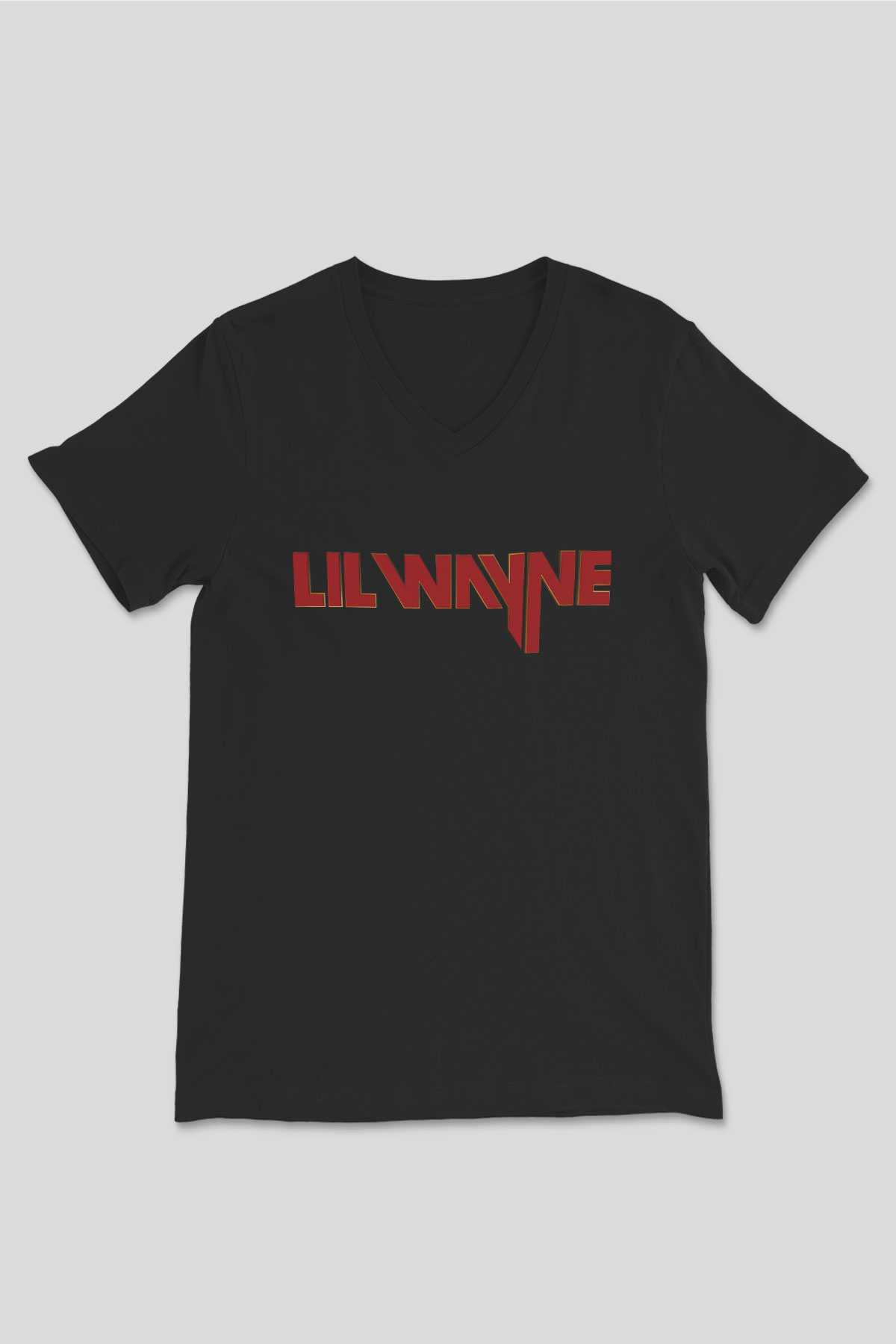 Lil Wayne Siyah Unisex V Yaka Tişört