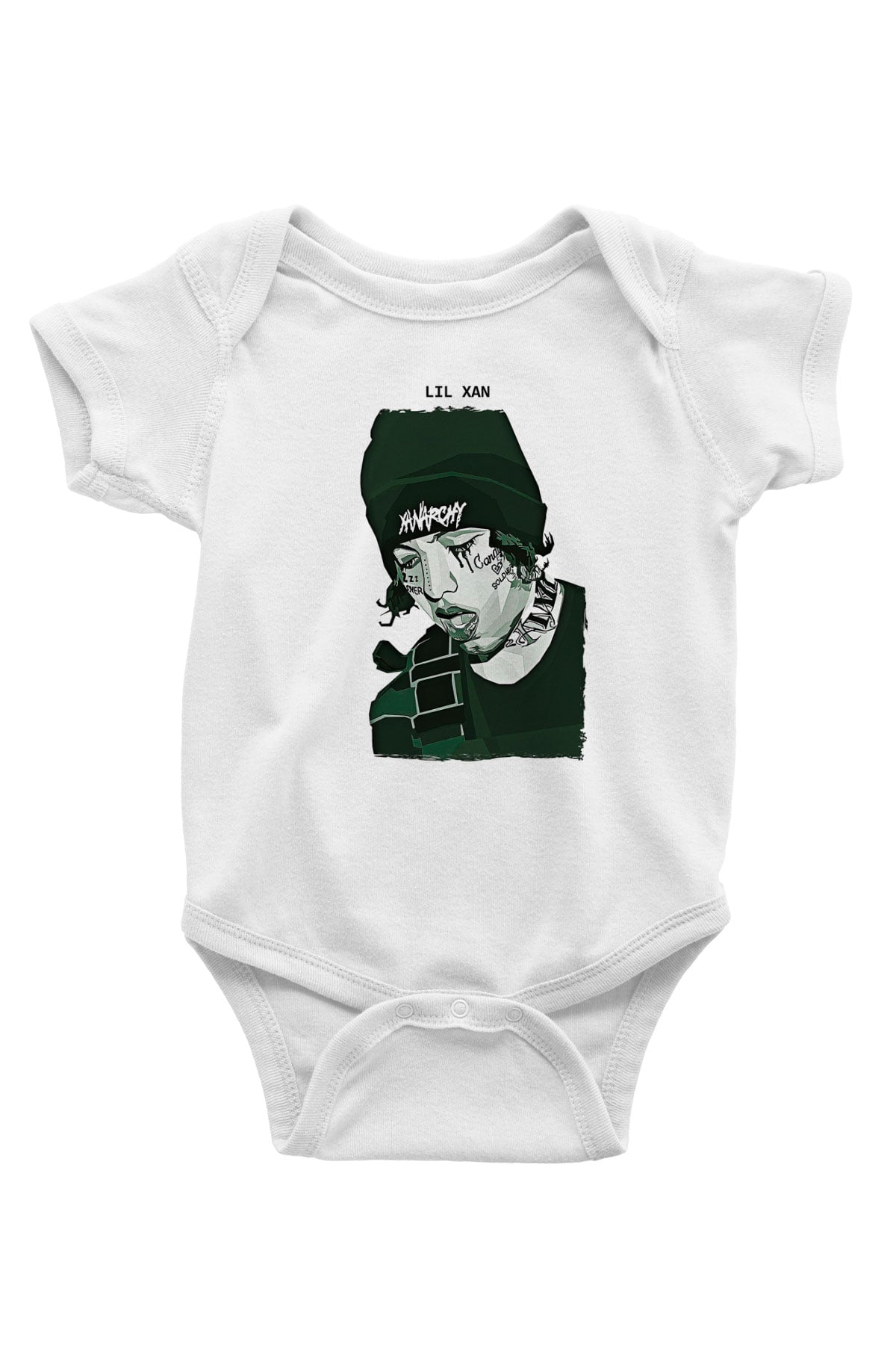 Lil Xan Baskılı Beyaz Unisex Bebek Body - Zıbın